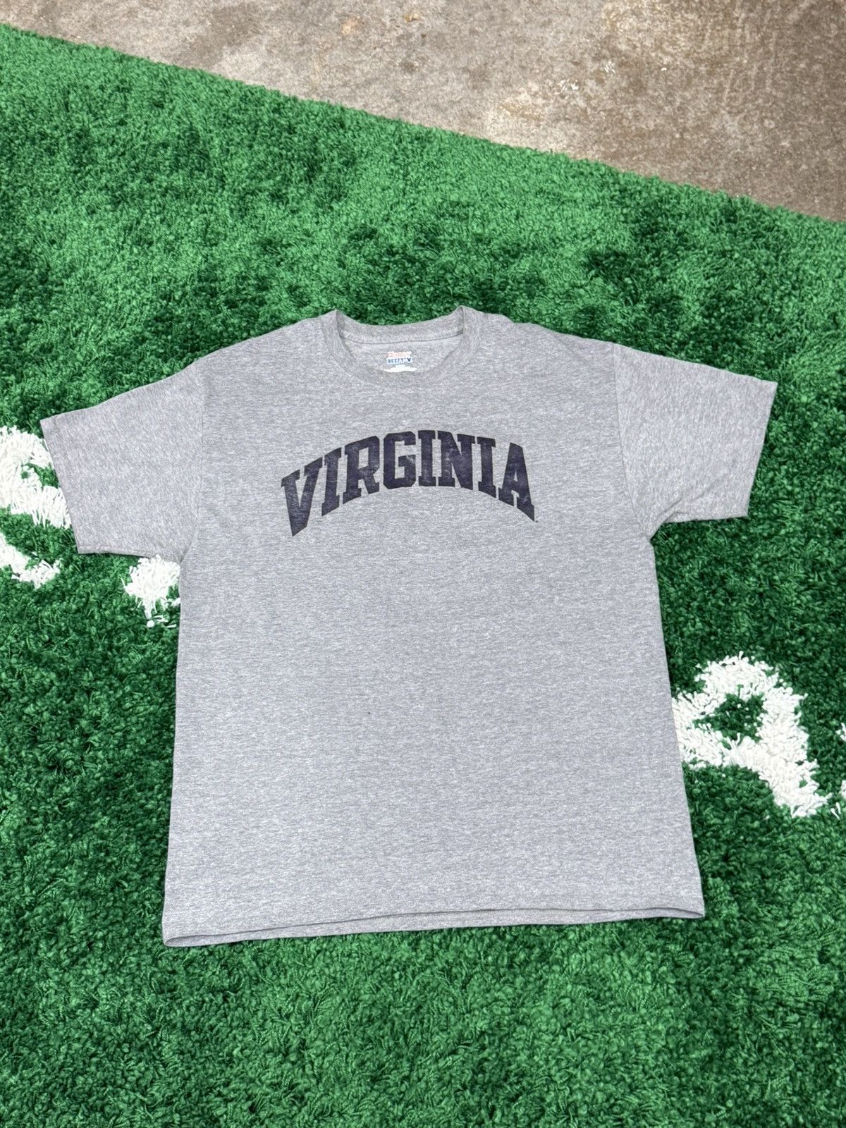 Vintage Vintage Virginia Arc Logo Tee Hanes Large Grey Size US L / EU 52-54 / 3 - 1 Thumbnail