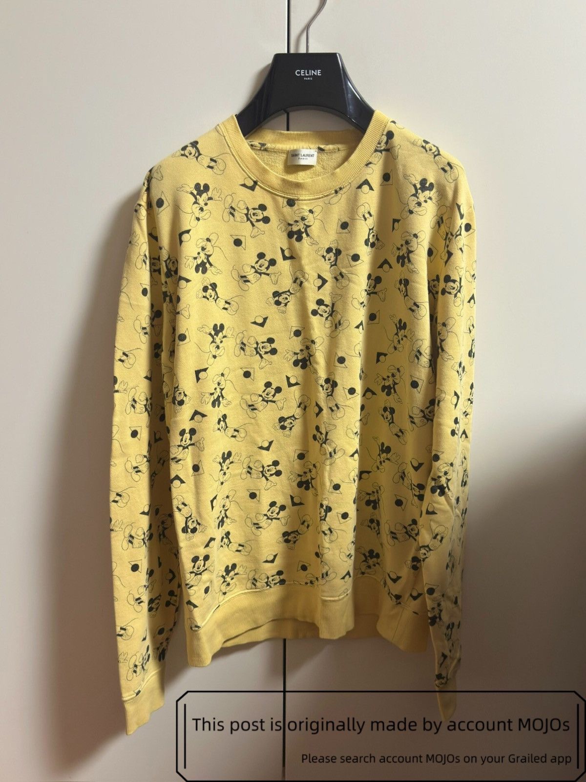 Sz S Saint Laurent Paris x Disney Mickey Sweatshirt mojos771
