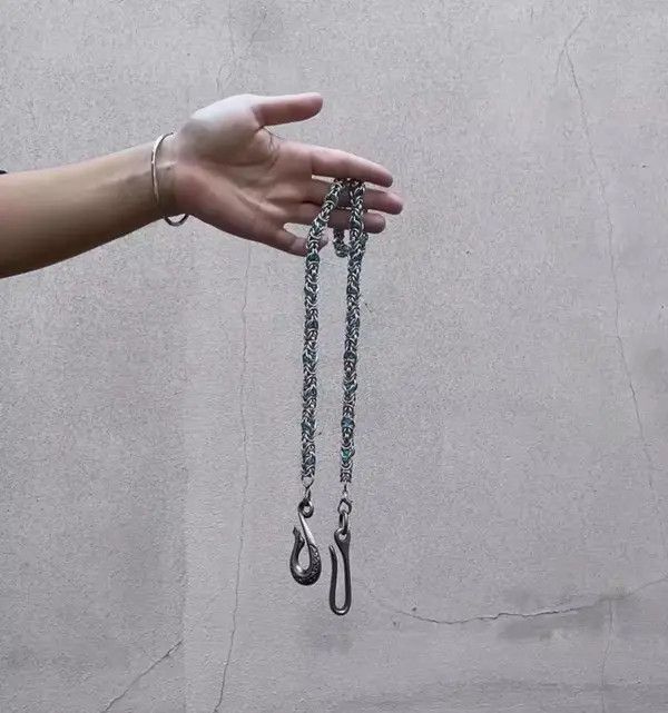 VIBE Snake Bone Blue Stone Jeans Chain Accessories Size ONE SIZE - 6 Thumbnail