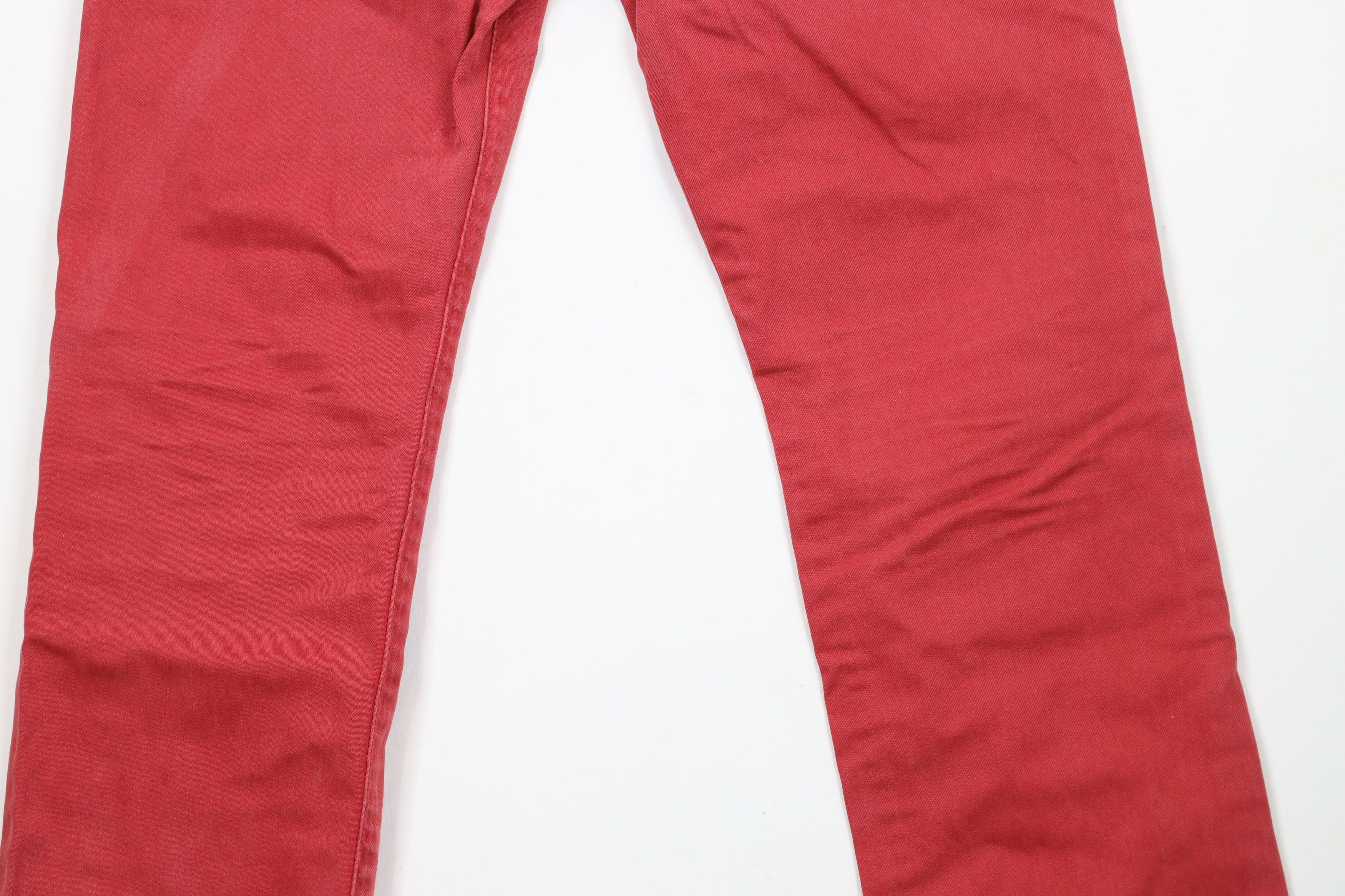 Express × Vintage Express Rocco Slim Fit Skinny Leg Denim Jeans Red Cotton Size US 32 / EU 48 - 10 Thumbnail