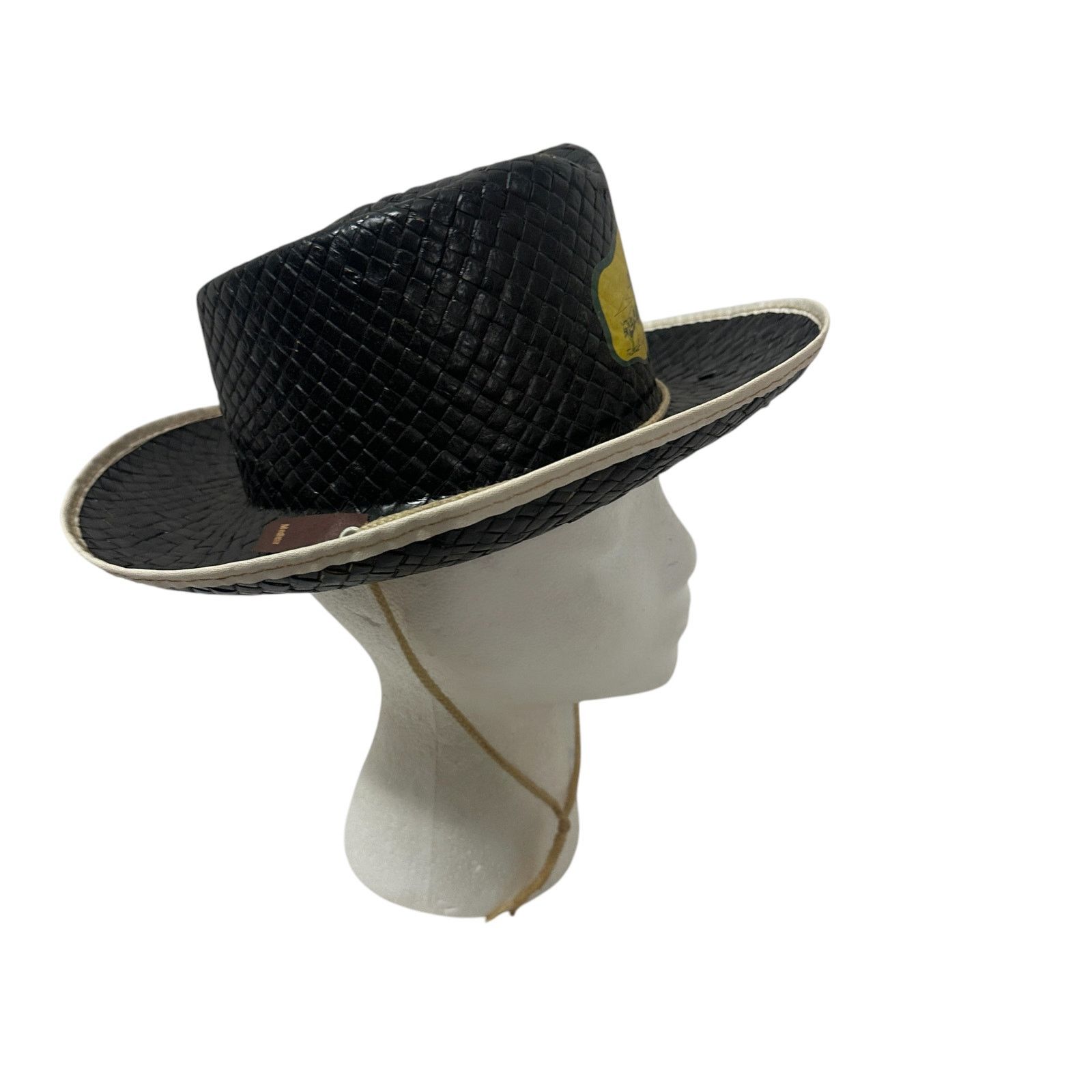 Vintage Vintage Kids Retro Straw Cowboy Hat Size ONE SIZE - 2 Thumbnail