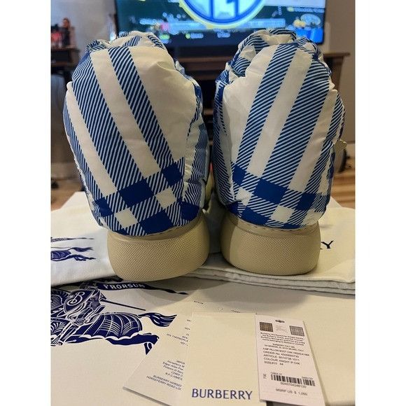 Burberry Burberry AMF Pillow Boot Blue Check Ankle Booties NWT Size US 10 / EU 43 - 7 Thumbnail