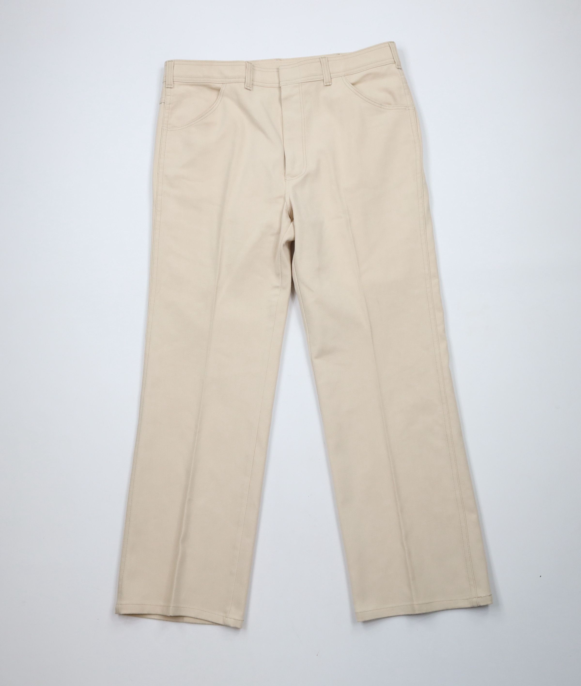 Vintage Vintage 70s Streetwear Wide Leg Bell Bottoms Jeans Beige USA Size US 36 / EU 52 - 1 Thumbnail