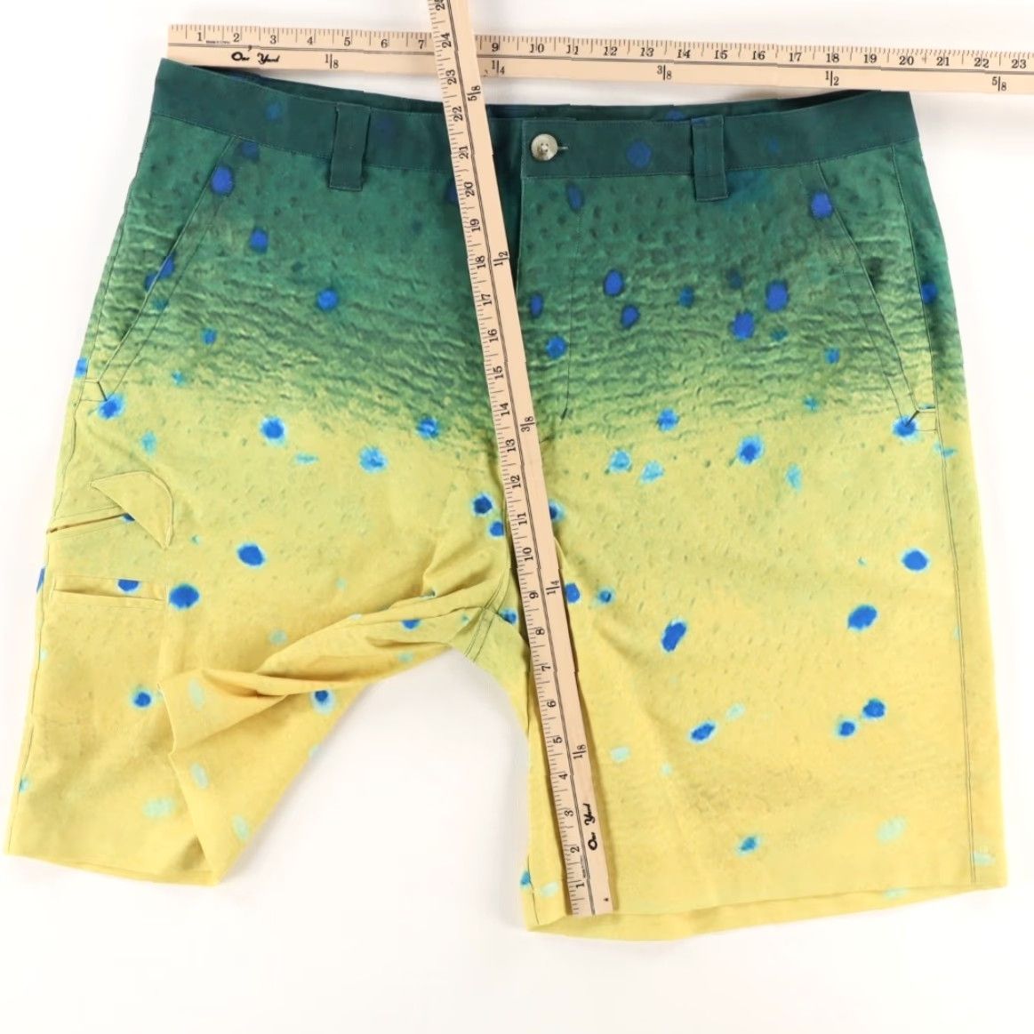 Vintage Columbia PFG Fishing Shorts Mahi All Over Print Men's 42 Chino Regular Fit 40-42 Polyester Microfiber Casual Size US 42 / EU 58 - 3 Thumbnail