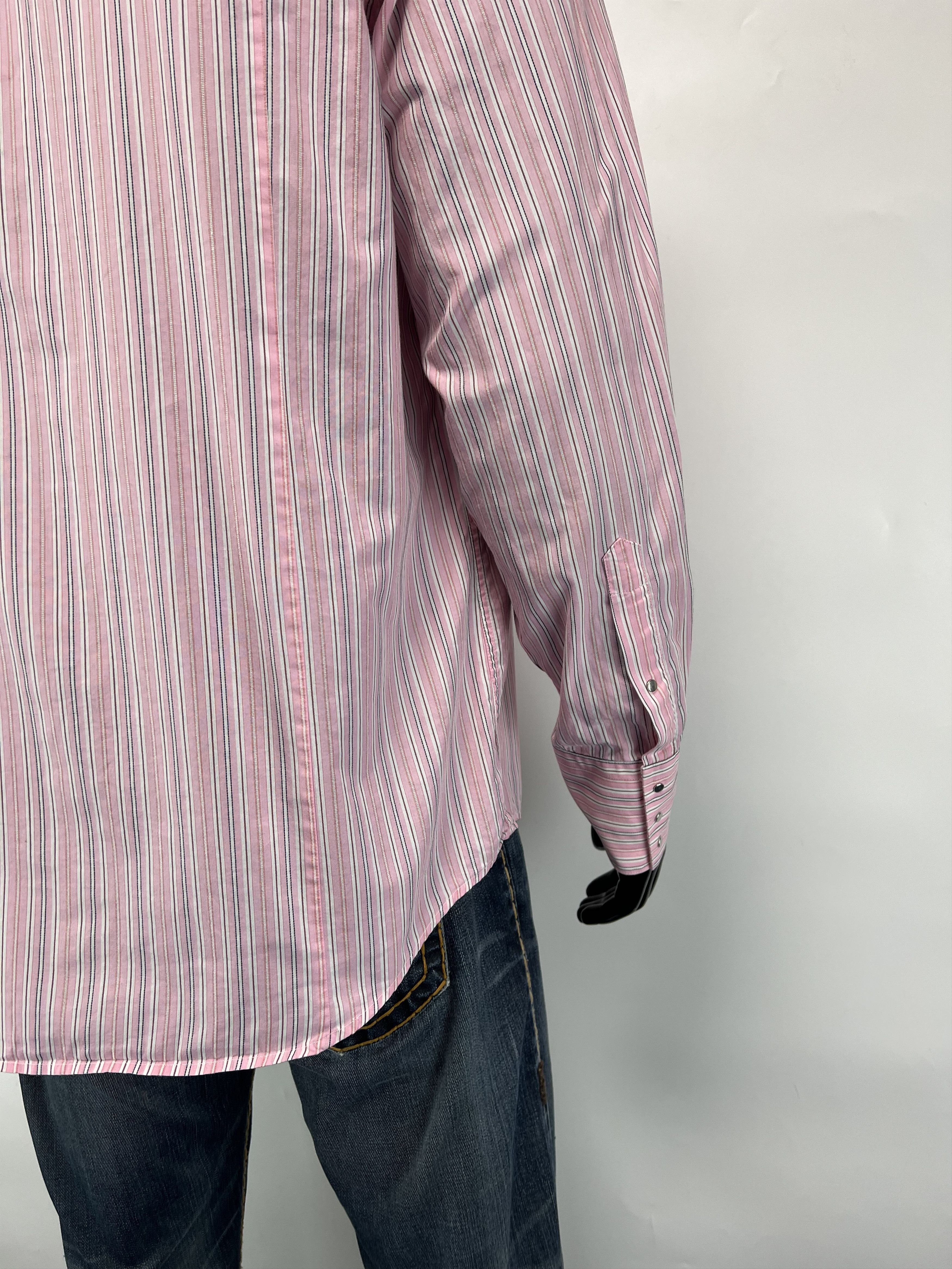 Thierry Mugler Thierry Mugler Striped Long Sleeve Button Up Shirt Size 44 Size US XL / EU 56 / 4 - 14 Thumbnail
