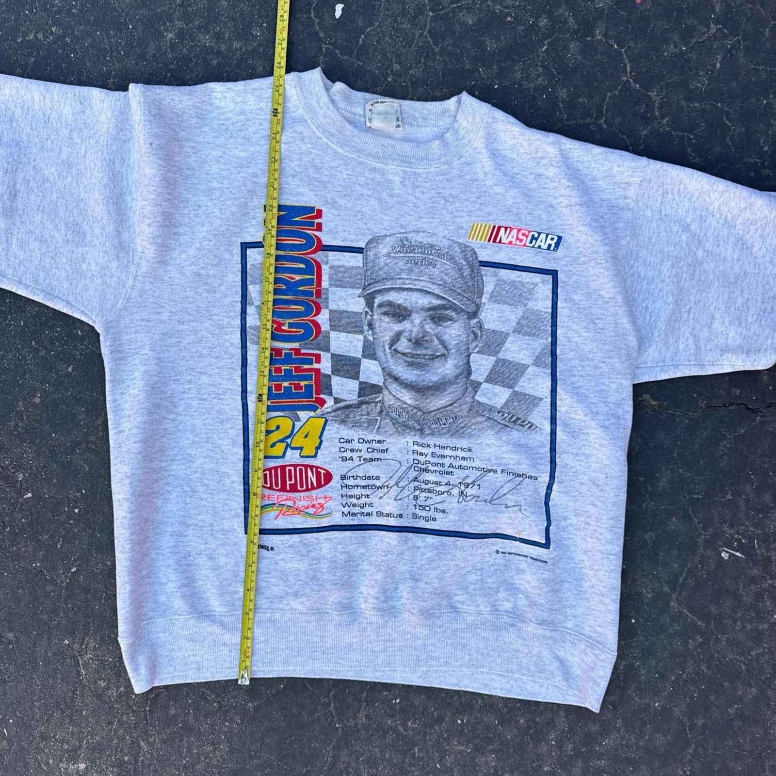 NASCAR Vintage 1994 NASCAR Nutmeg Jeff Gordon Crewneck – Size Large Size US L / EU 52-54 / 3 - 8 Thumbnail