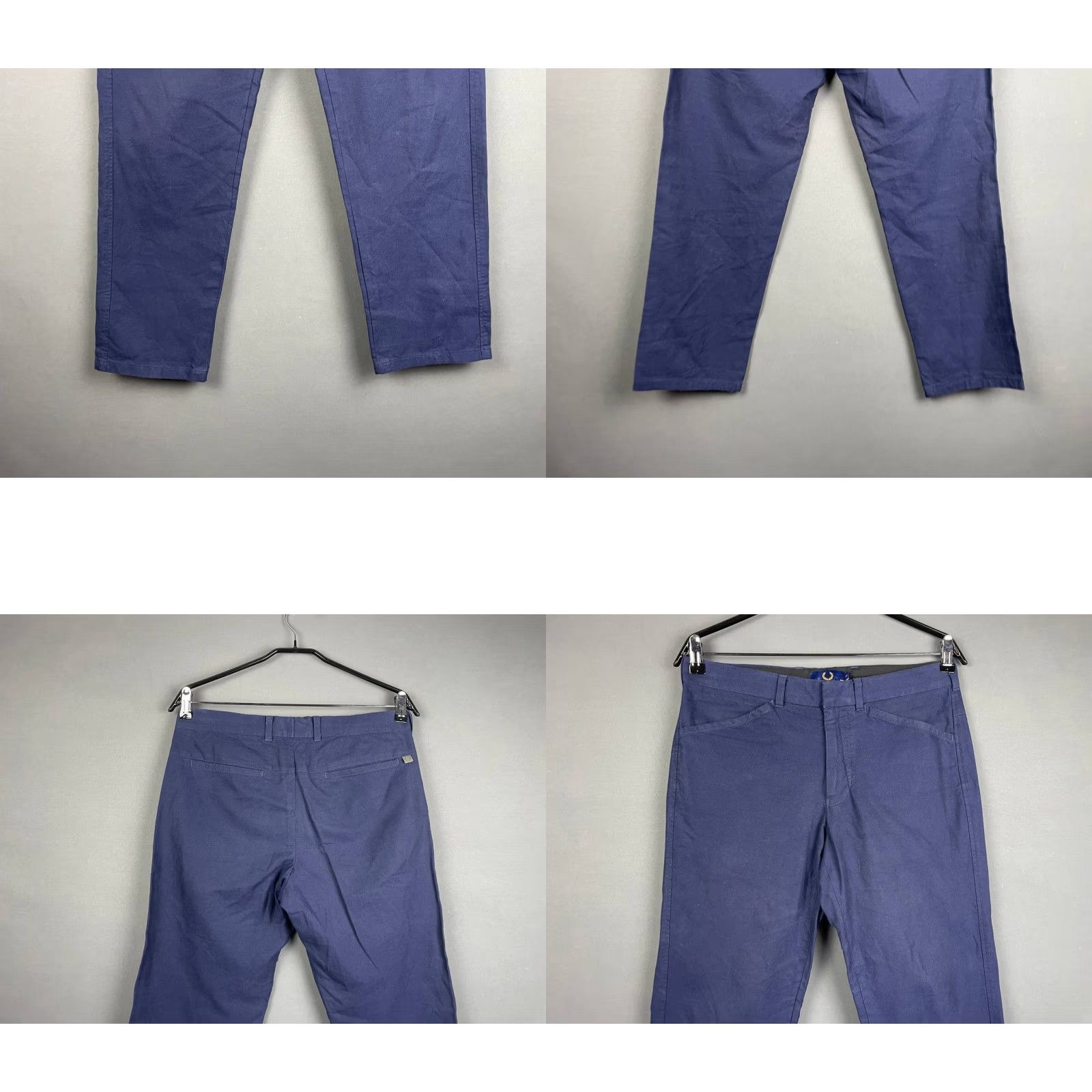 Fred Perry Fred Perry Mens Casual Pants Size L Blue Cotton Belt Loop High Rise Regular Size US 33 - 8 Thumbnail