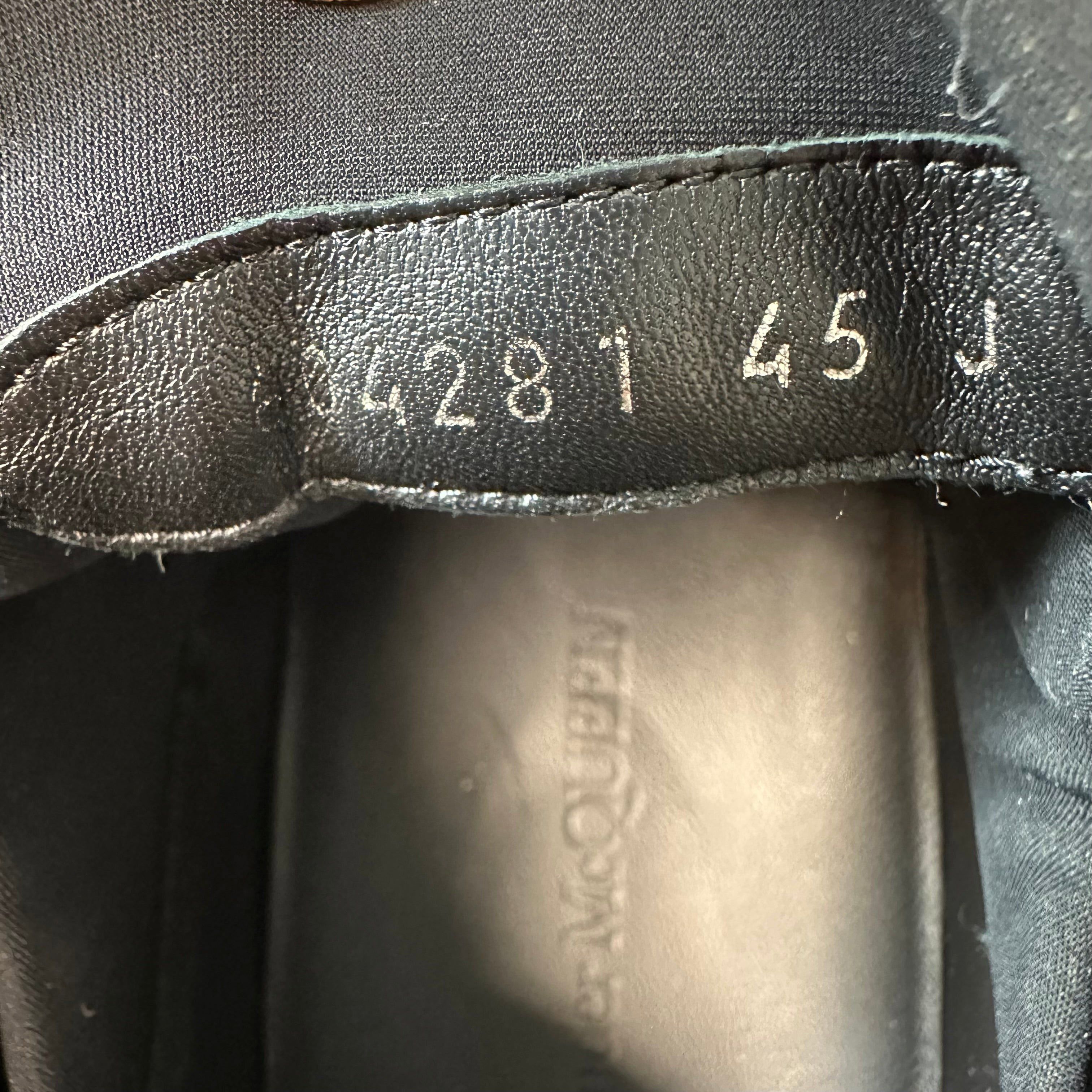 Alexander McQueen Alexander Mcqueen Triple Black Nappa Joey Sneaker Sz 12 (45) Size US 12 / EU 45 - 6 Thumbnail