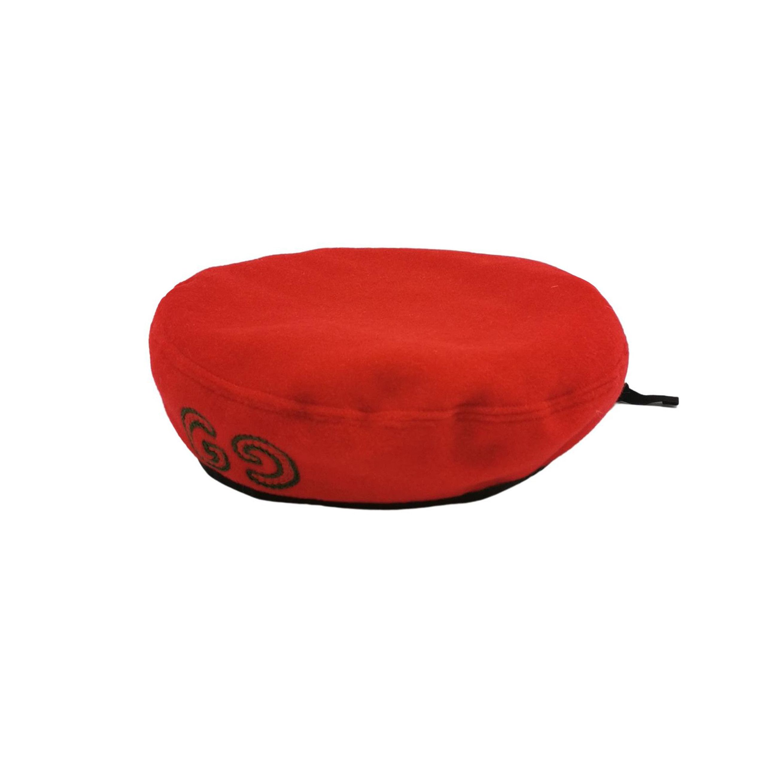 Gucci Gucci Double G Logo Wool Blend Beret Hat ONE SIZE Size ONE SIZE - 1 Thumbnail
