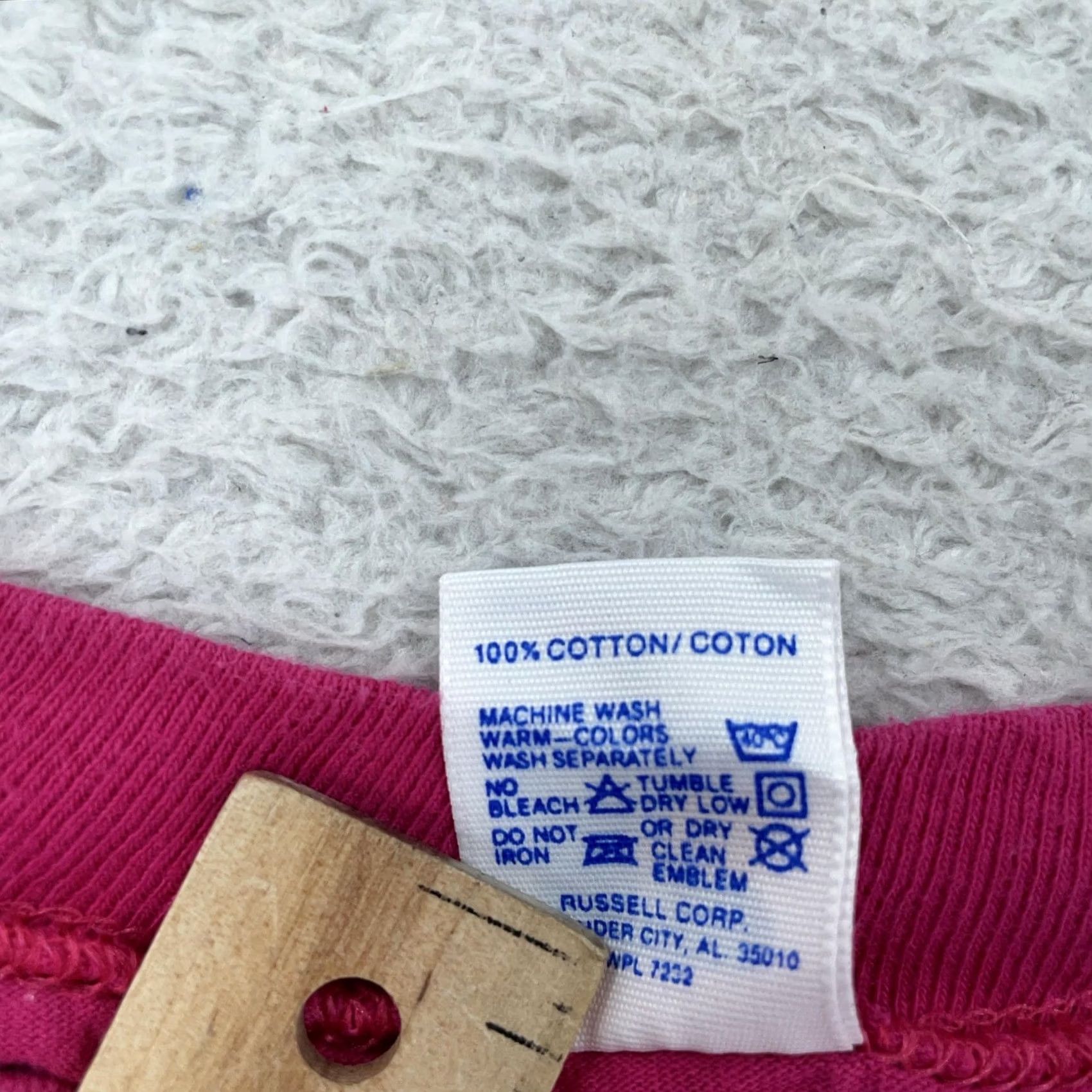 Russell Athletic VINTAGE Russell Athletic T-Shirt Mens Large Pink Cotton 90s Tee Crew Neck Short Sleeve Shirts Mens Size US L / EU 52-54 / 3 - 8 Thumbnail