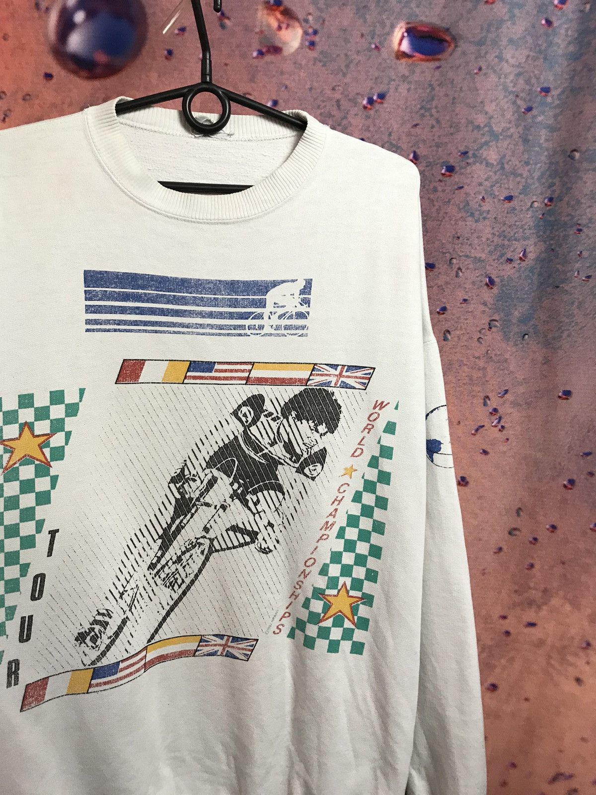 USA Olympics × Vintage 1988 Tour de France Cycling World Championships sweatshirt Size US XL / EU 56 / 4 - 1 Thumbnail