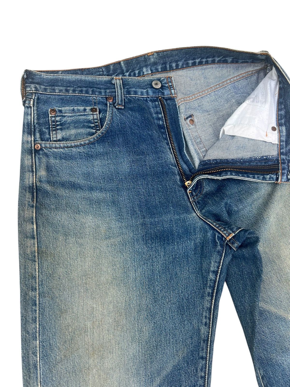 Levi's 90s Levi’s 503B XX Big E Distress Denim Selvedge Jeans Size US 32 / EU 48 - 8 Thumbnail