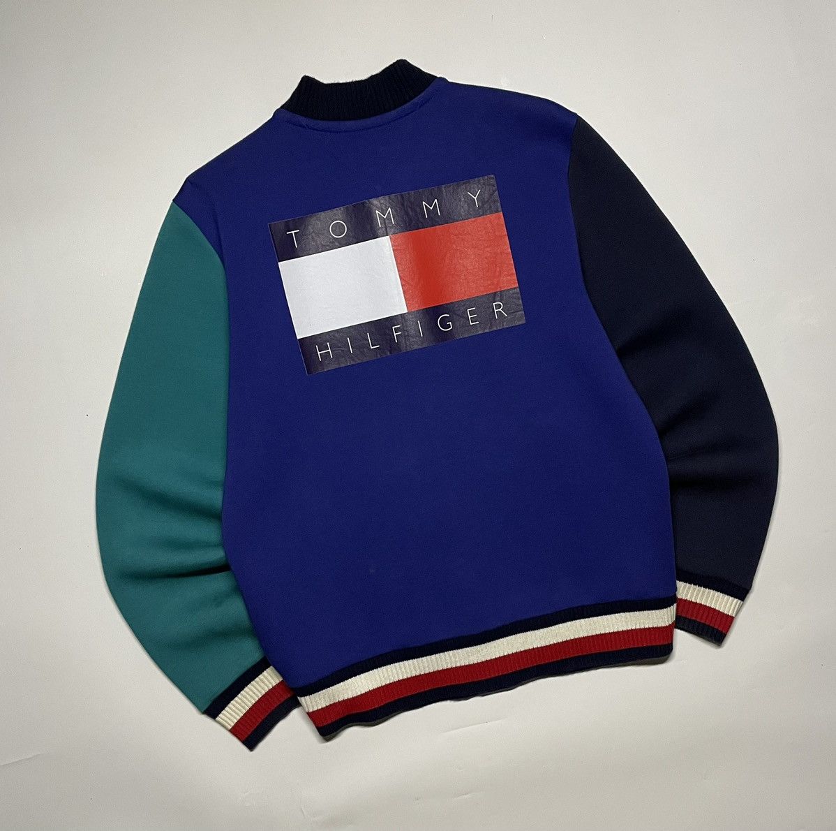 Tommy Hilfiger × Tommy Jeans × Vintage Tommy Hilfiger Varsity Scuba sample Biglogo jacket Size US M / EU 48-50 / 2 - 2 Thumbnail