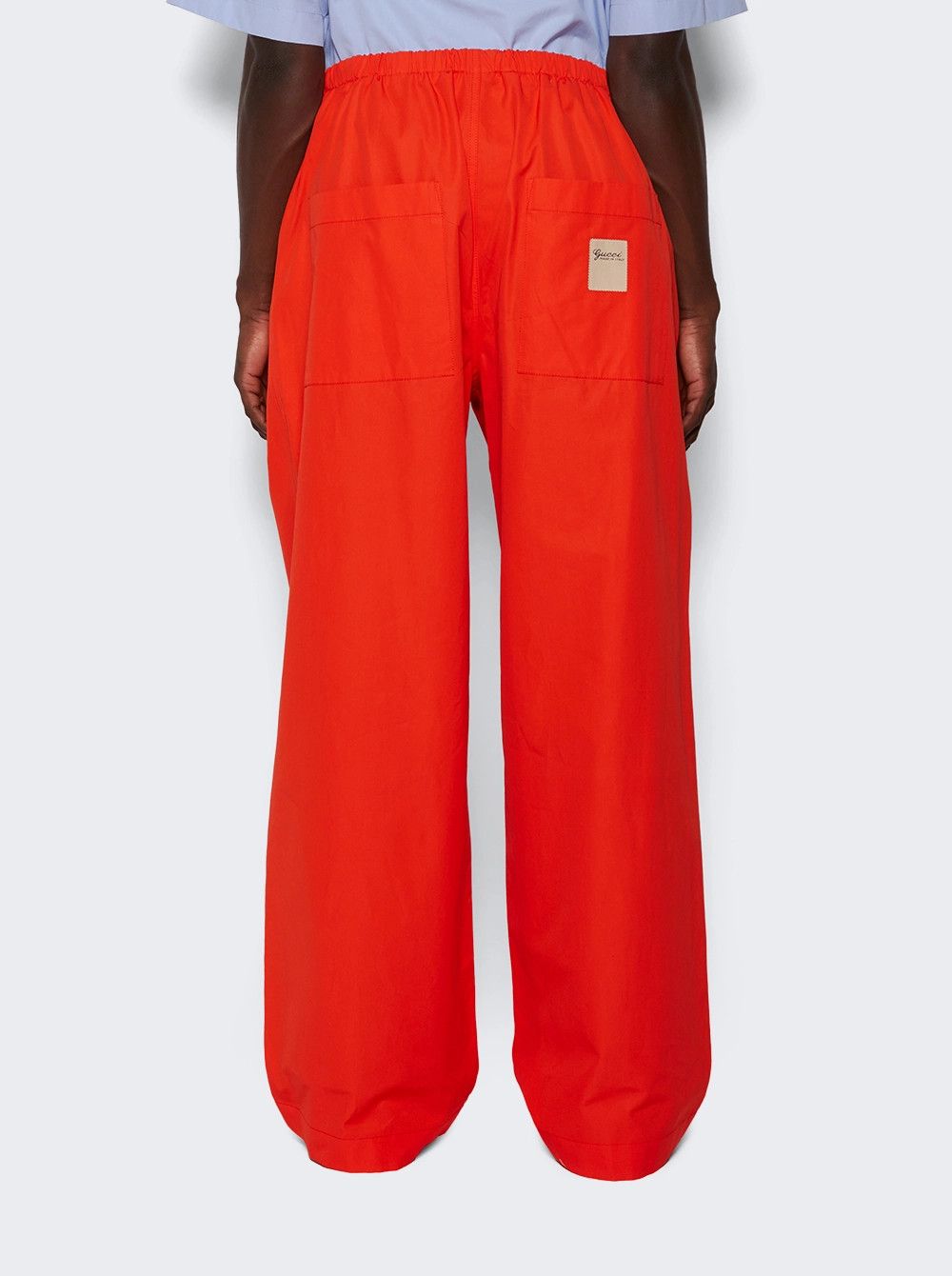 Gucci o1loc1c0925 Cotton Poplin Skater Pant in Red Size US 32 / EU 48 - 4 Thumbnail