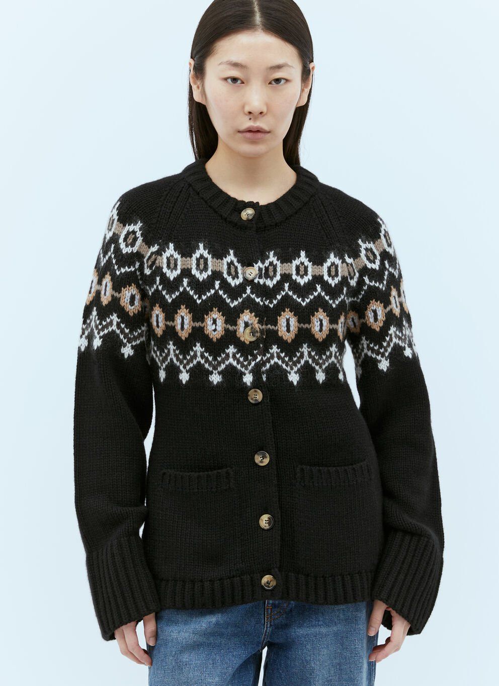 image of Khaite Suzette Cashmere Cardigan in Black, Women's (Size Small)