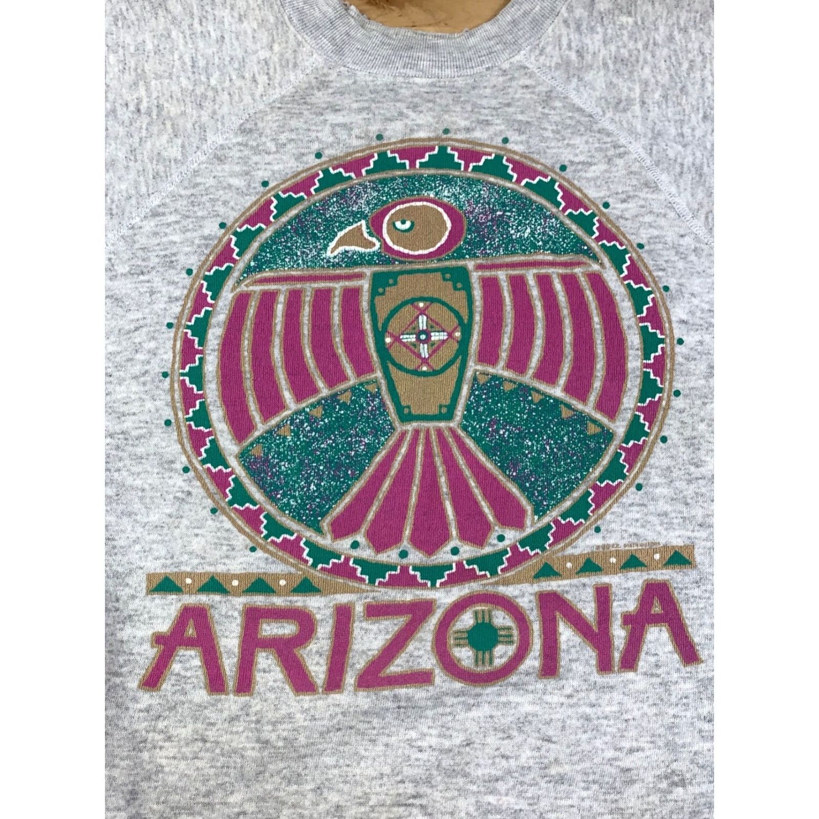 Vintage VINTAGE Arizona Sweatshirt Mens XL Gray Pullover Crew Neck Southwest 10558 Size US XL / EU 56 / 4 - 2 Thumbnail