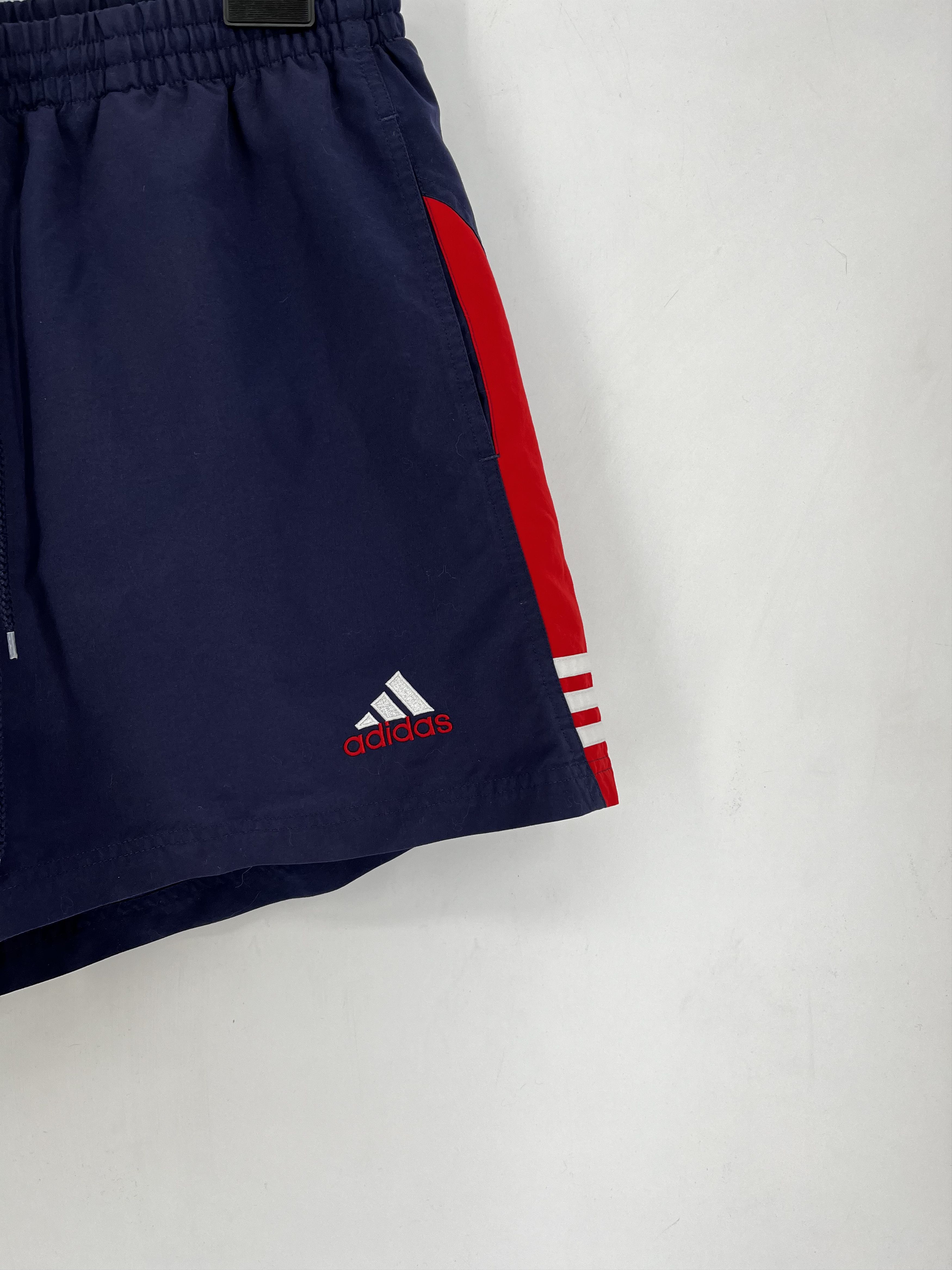 Adidas × Vintage 90s Vintage Adidas Black Nylon Mini Logo Shorts Travis Style Size US 36 / EU 52 - 4 Thumbnail