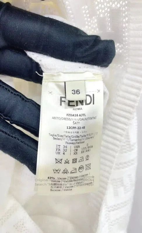 Fendi Fendi Sleeveless White Dress Size S . Size S / US 4 / IT 40 - 8 Thumbnail