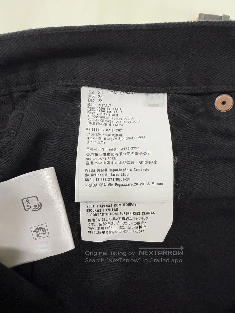 Prada Prada Black triangle jeans Size 25" / US 0 / IT 36 - 4 Thumbnail