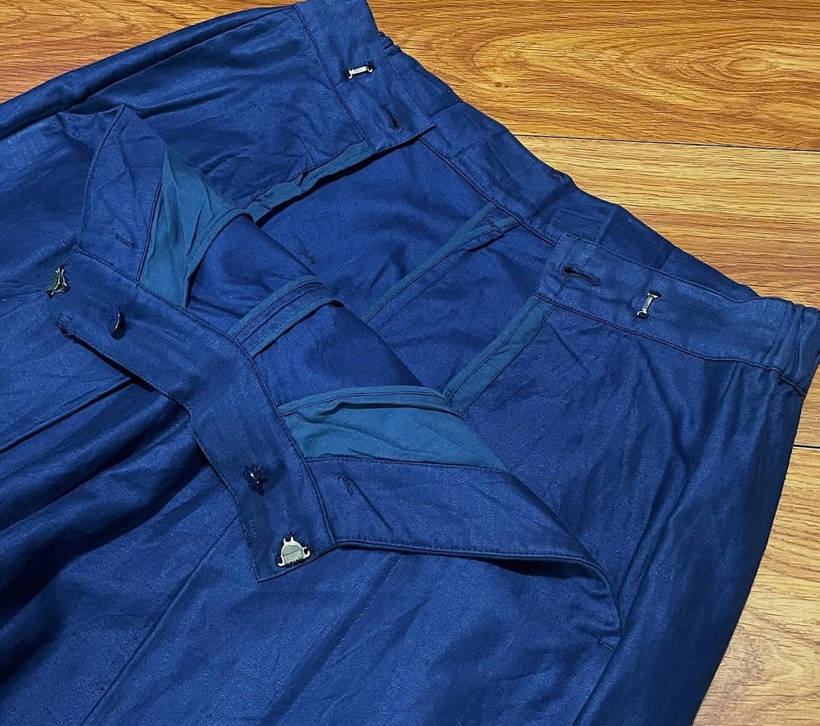 Beams Plus 2000s Ray Beams Kimono Flare Hakama Box Tuck Wide Pants Size US 33 - 5 Thumbnail