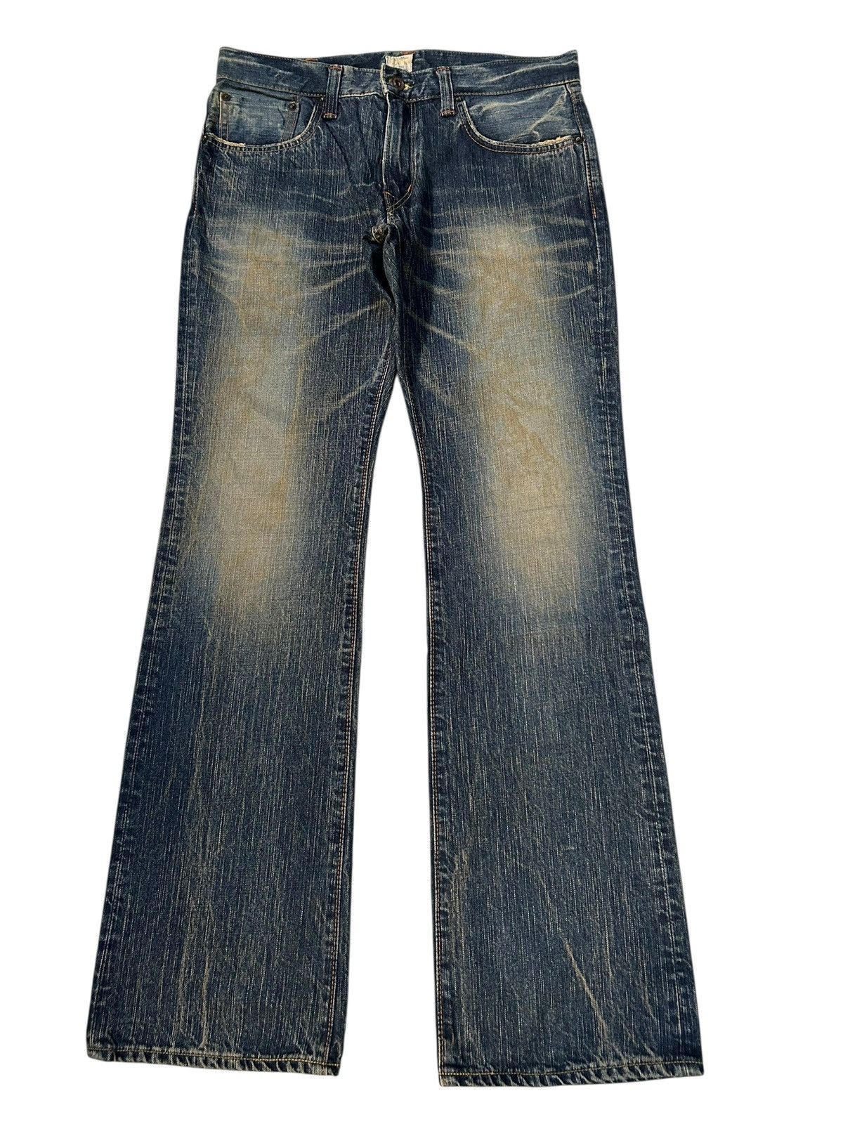 Edwin × Kapital × Vintage Vintage Edwin Flare Japanese Punk Style Denim Jeans Size US 33 - 2 Thumbnail