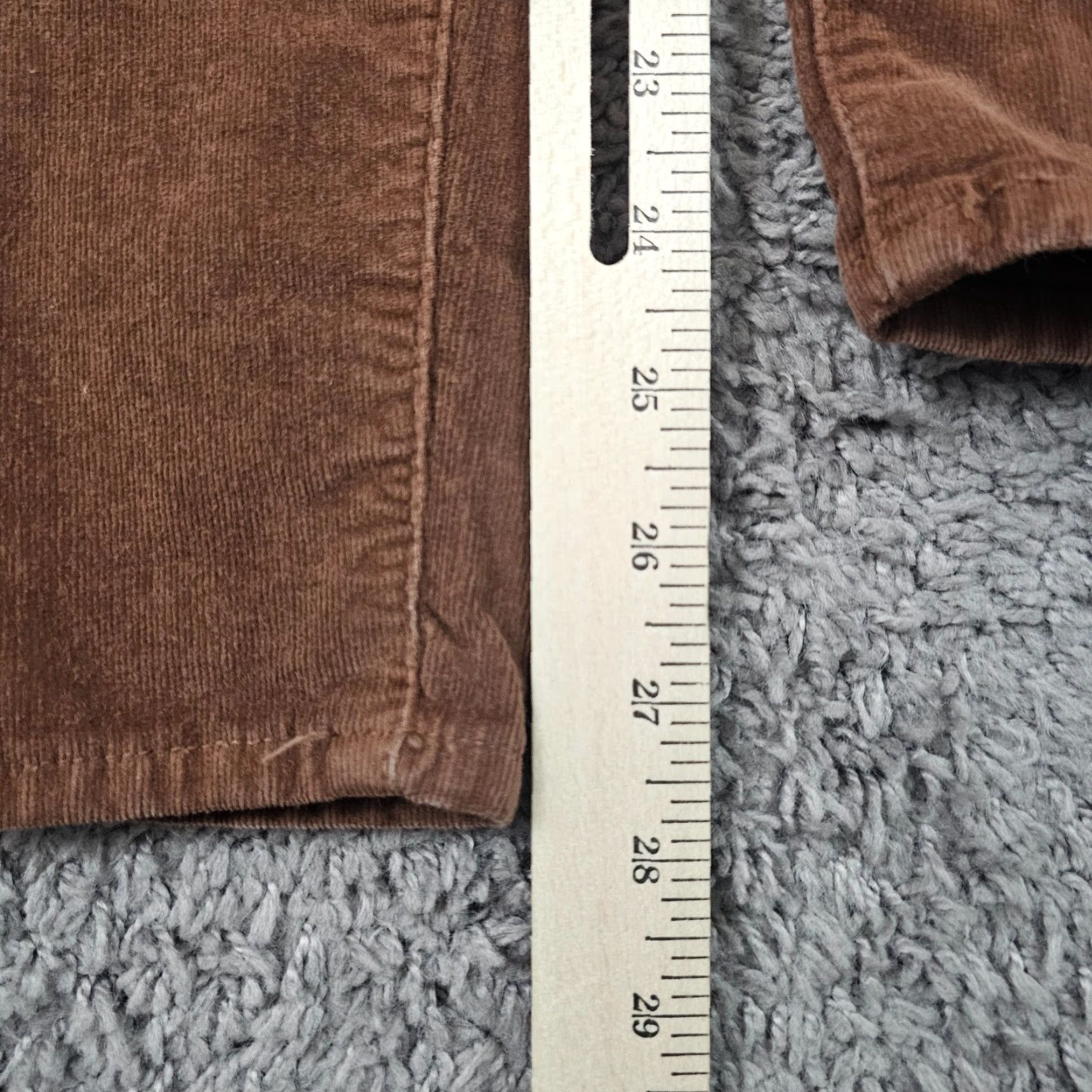 Frame FRAME Brown Corduroy Skinny Pants Womens Size 25 Mid Rise Stretch 23x28 Size 23" - 6 Thumbnail