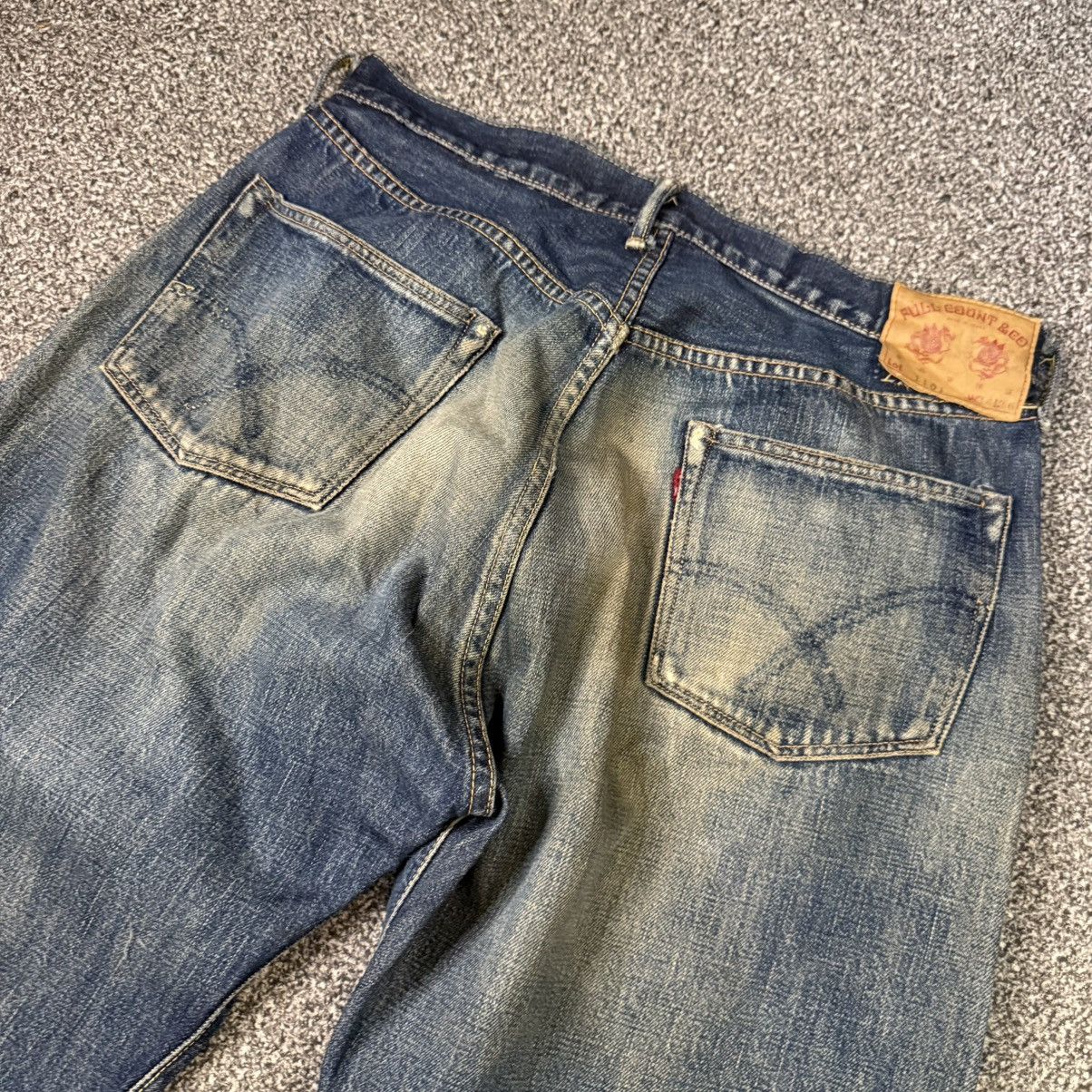 Full Count & Co. Vintage Selvedge Ripped 1101 W34 Full Count Denim Wideleg Size US 34 / EU 50 - 7 Thumbnail