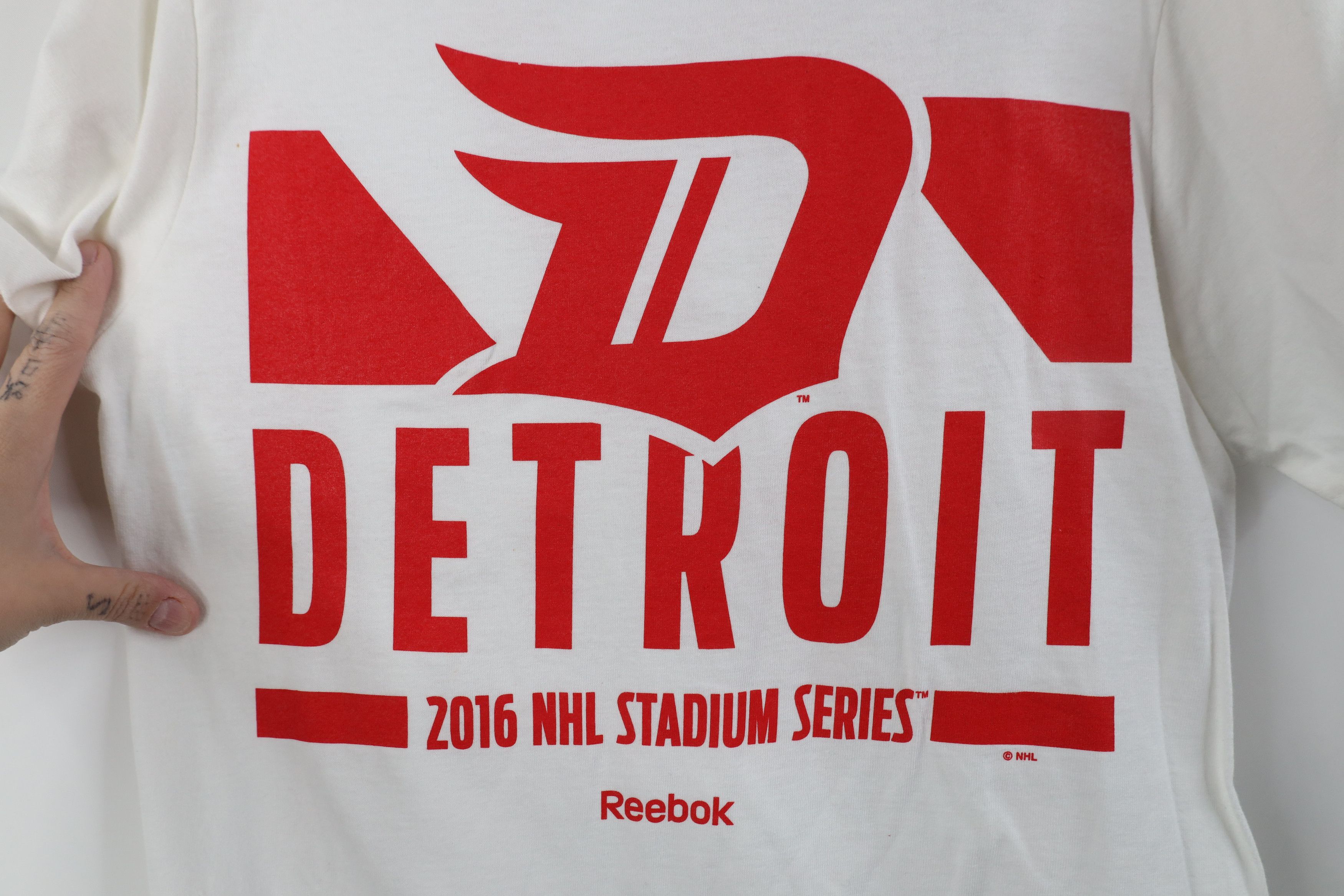 Reebok New Reebok Series Detroit Red Wings Hockey T-Shirt White Size US S / EU 44-46 / 1 - 9 Thumbnail