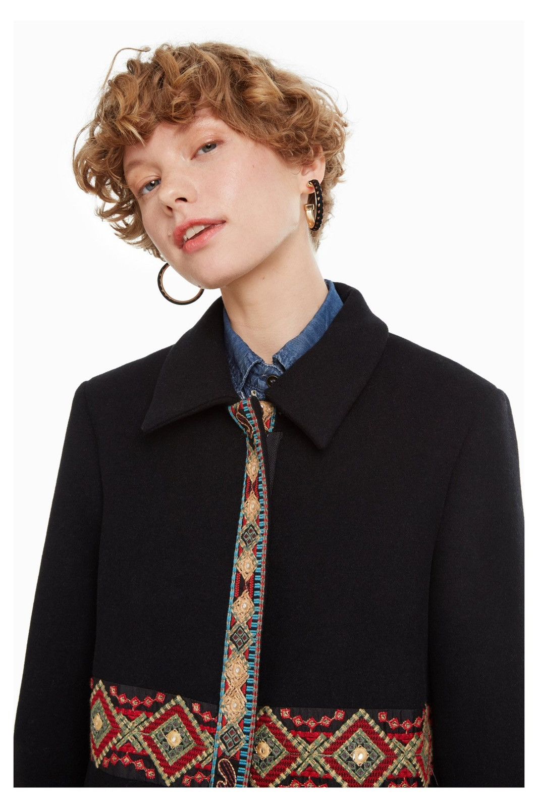 Desigual Desigual ElisabethCoat Wool Full Zip Jacket RRP - 360$ Size L / US 10 / IT 46 - 3 Thumbnail