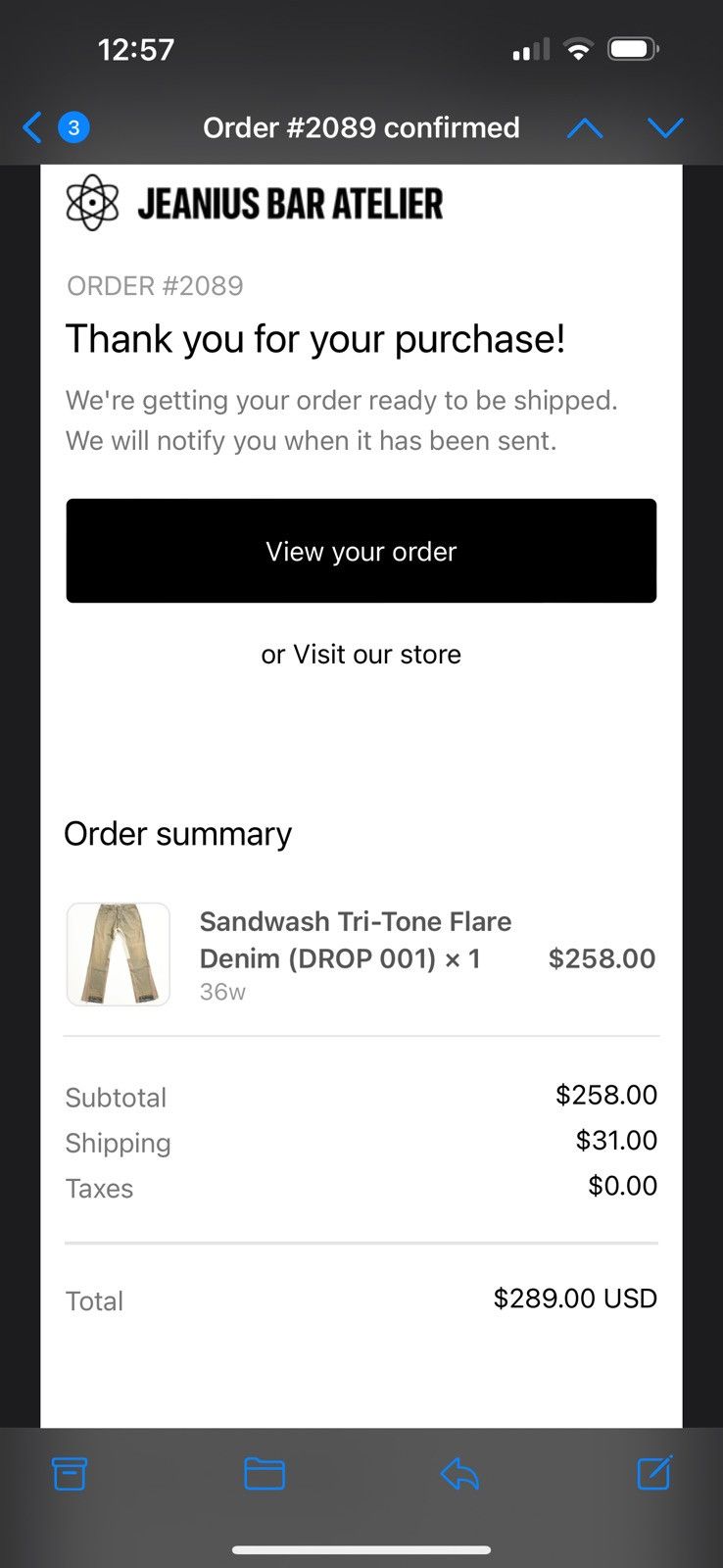 Levi's SANDWASH TRI-TONE FLARE DENIM Size US 36 / EU 52 - 6 Thumbnail