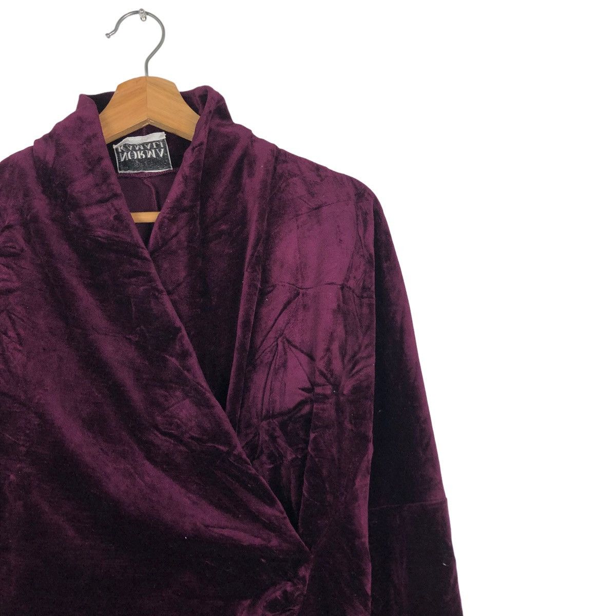 Vintage 🔥Velvet Long Sleeve Turtle Neck Norma Kamali Size M / US 6-8 / IT 42-44 - 6 Thumbnail