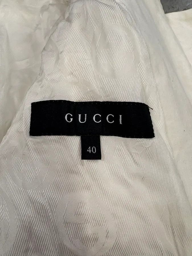Gucci 2000s Gucci Beige Lady Cotton Jacket Size M / US 6-8 / IT 42-44 - 8 Thumbnail