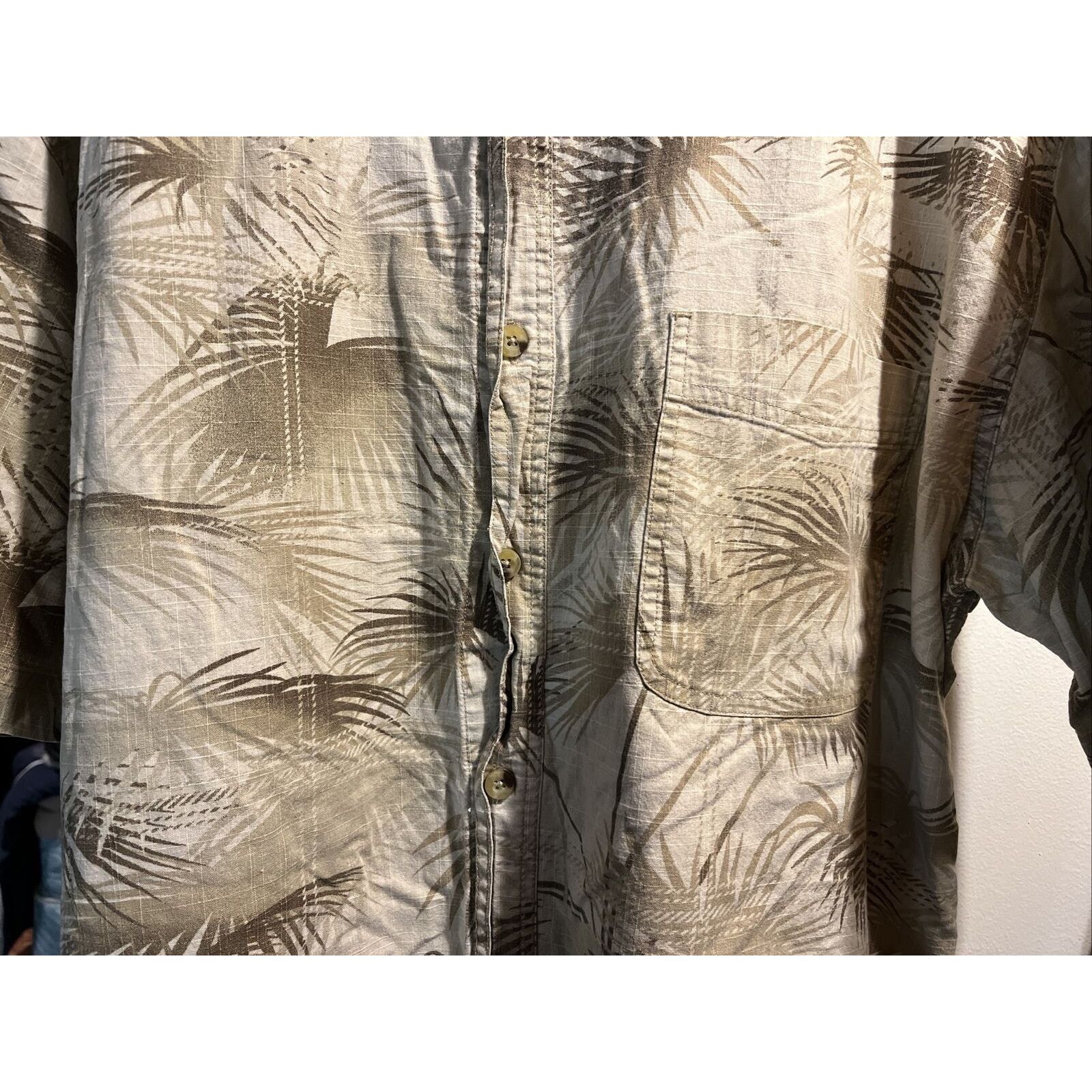 Panama Jack Isle Of Palms Men’s XL Beige Floral Hawaiian SS Cotton Shirt Size US XL / EU 56 / 4 - 10 Thumbnail