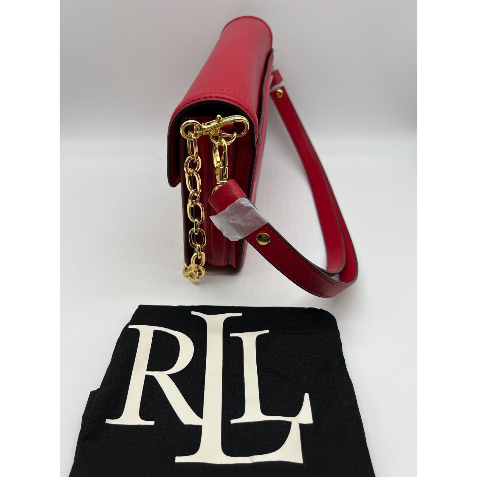Lauren Ralph Lauren Lauren Ralph Lauren Holiday Red Leather Women Shoulder Bag Size ONE SIZE - 5 Thumbnail