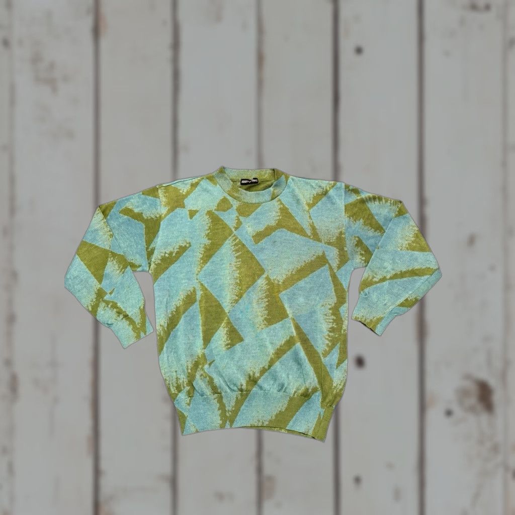 Issey Miyake VINTAGE Issey Miyake Men Abstract Intarsia Linen Sweater ME21KN036 Archival Size US M / EU 48-50 / 2 - 1 Thumbnail