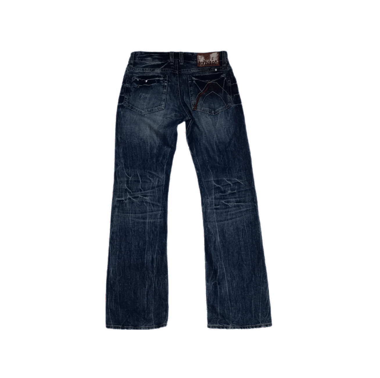 If Six Was Nine 🇯🇵 Distressed Indigo Buckaroo Japanese Sashiko BoroJeans Size US 32 / EU 48 - 2 Thumbnail