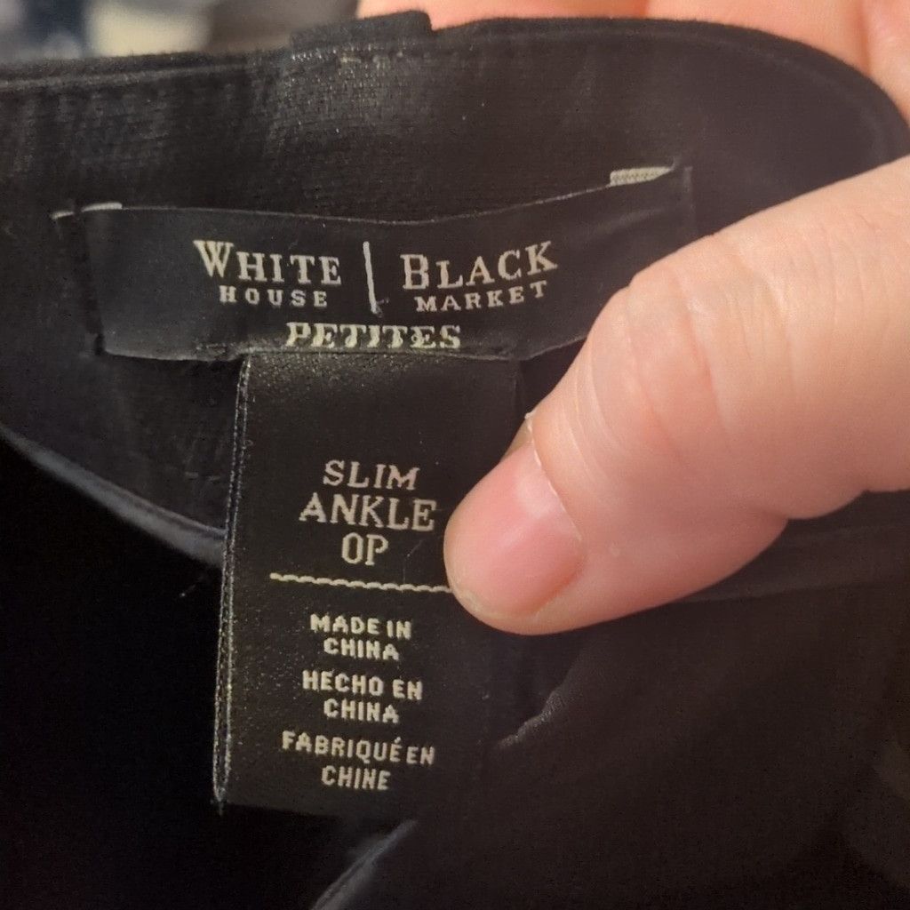 White House Black Market White House Black Market Slim Ankle Black Trousers Size 0P Size 25" / US 0 / IT 36 - 4 Thumbnail