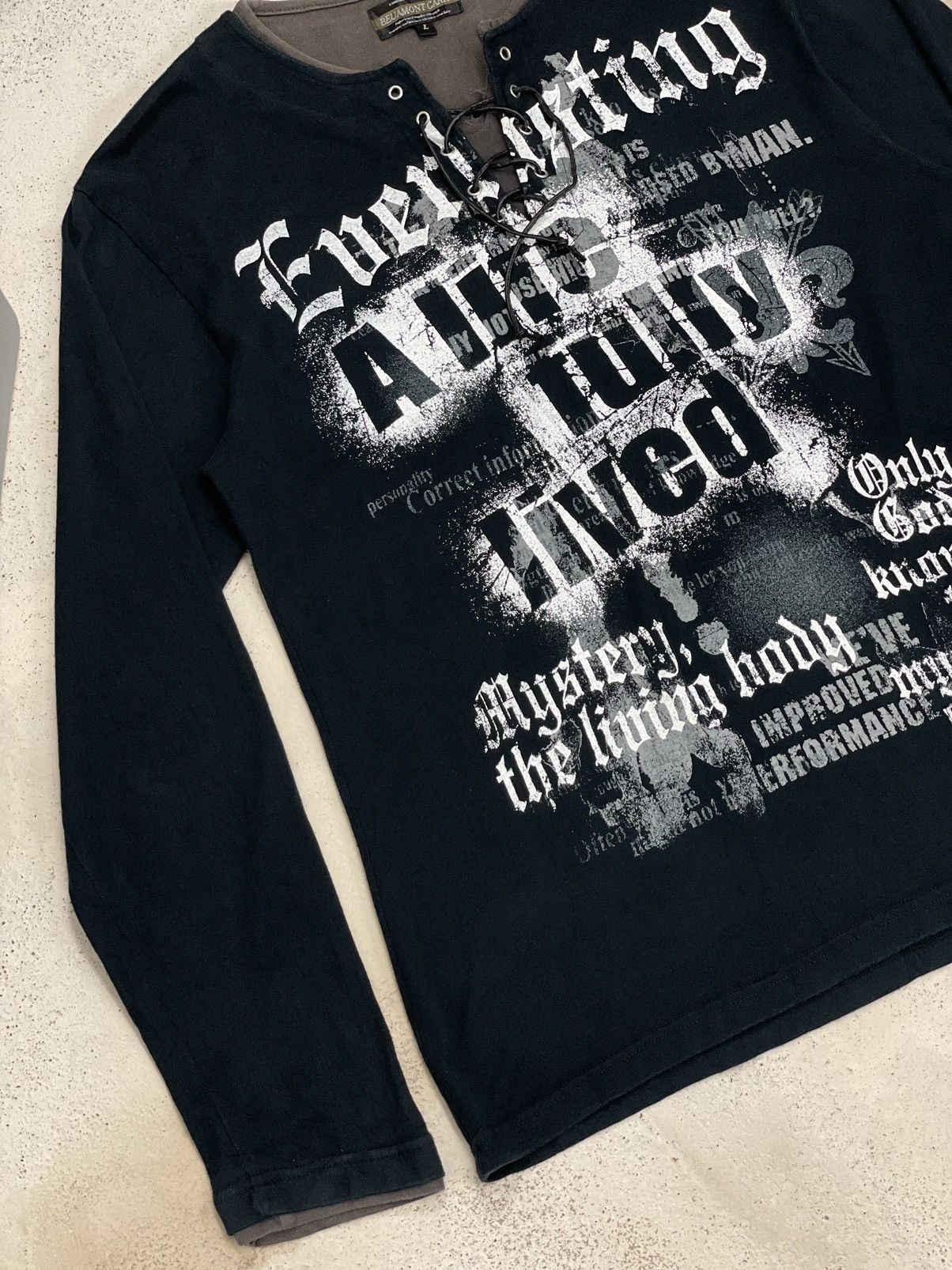 Japanese Brand Beaumont Carr Punk Fashion Bondage Y2K Life Poem Size US L / EU 52-54 / 3 - 3 Thumbnail