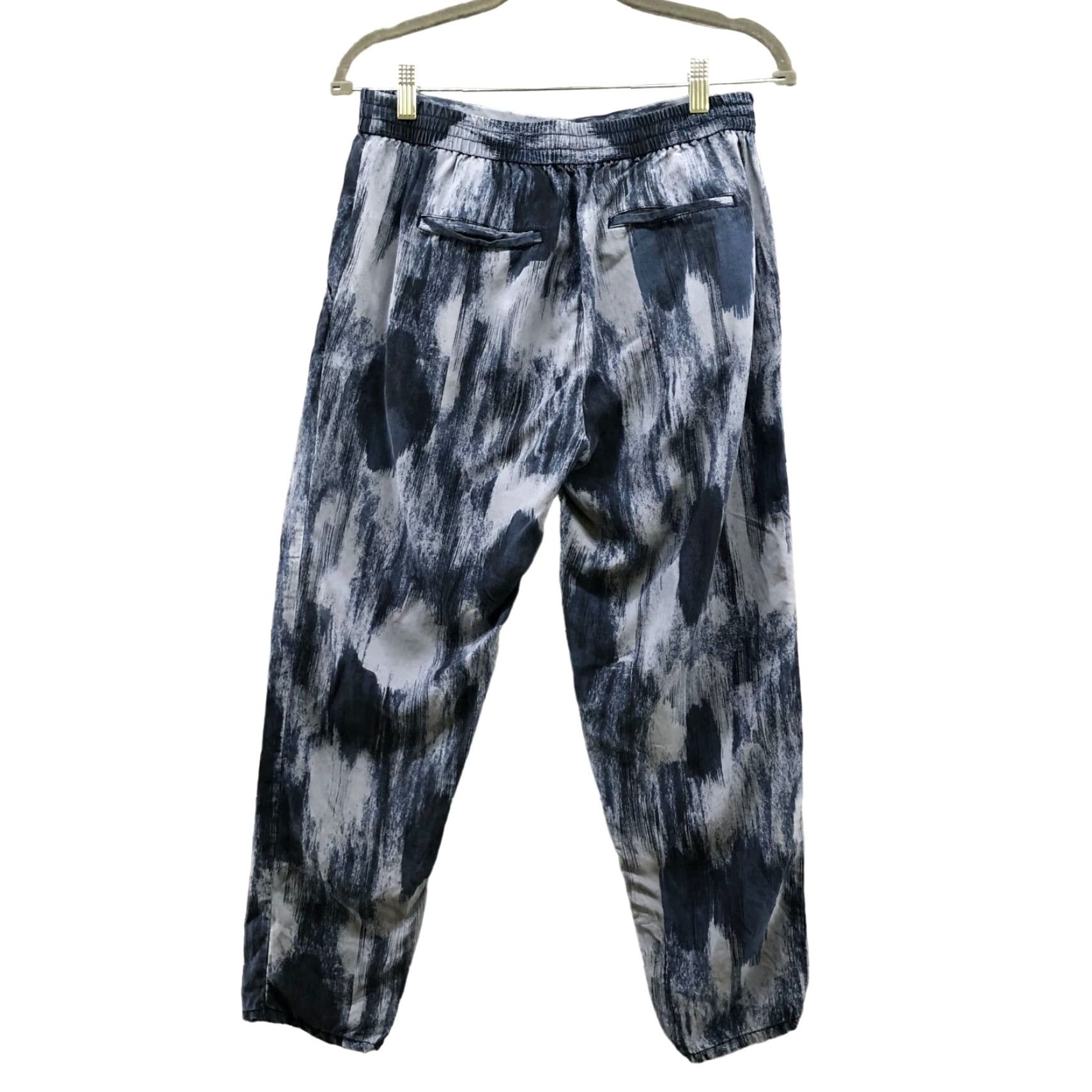 Gap GAP Blue Tie Dye Pull On Pants Womens S Lyocell High Rise Ankle Bohemian Size 28" / US 6 / IT 42 - 2 Thumbnail