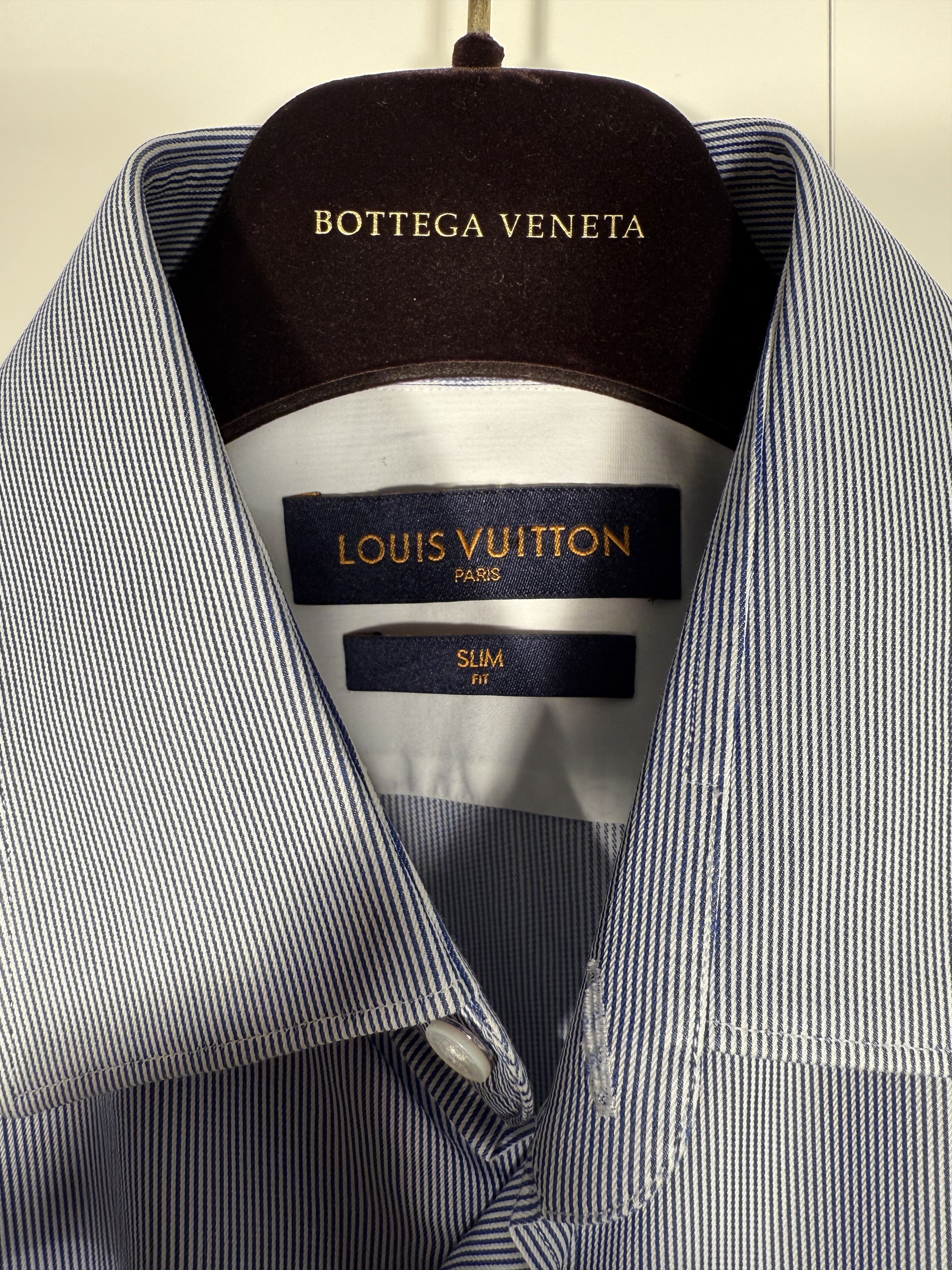 Louis Vuitton Striped Cotton Shirt - LV Side Details Size US S / EU 44-46 / 1 - 4 Thumbnail