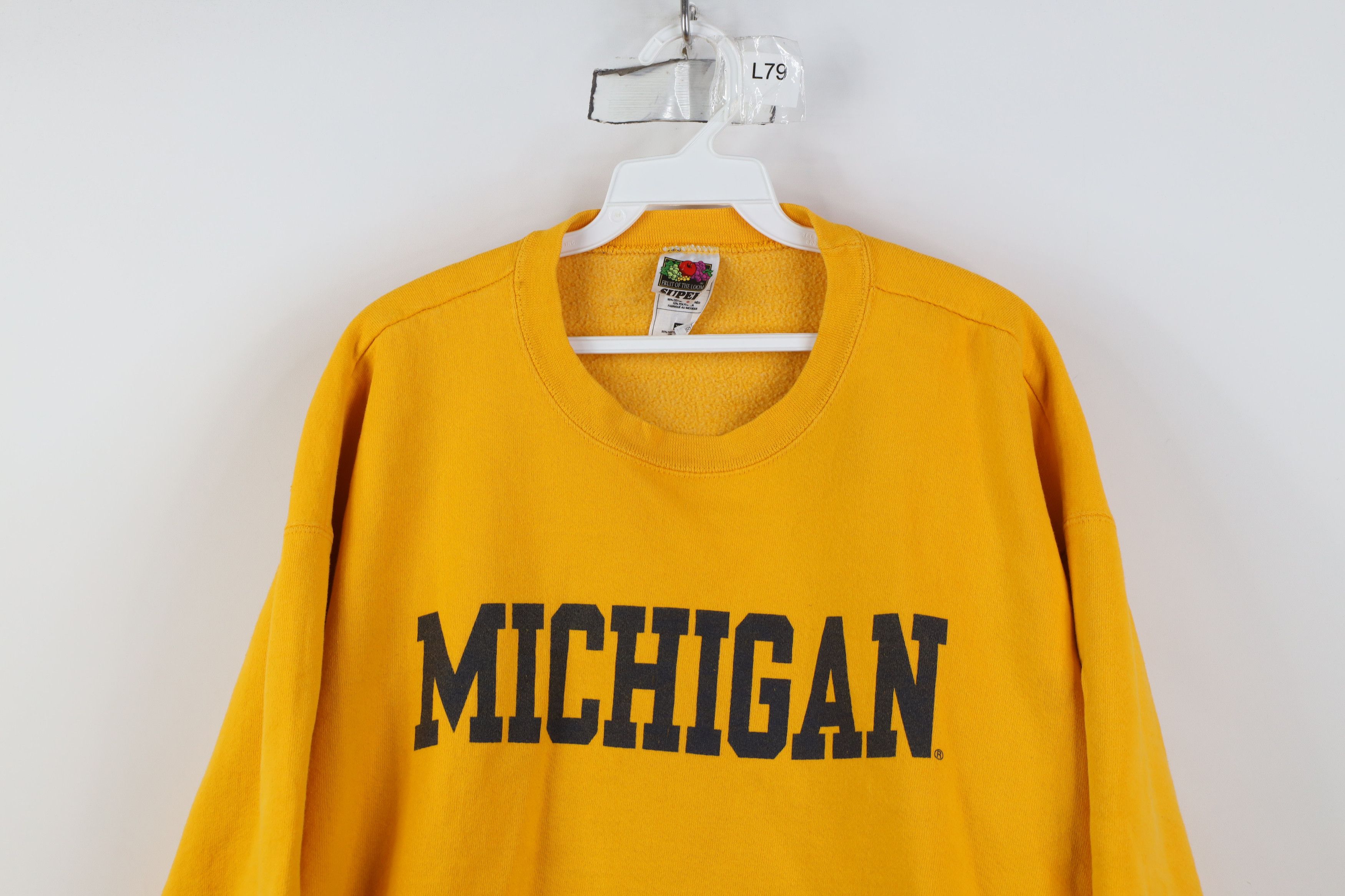 Vintage Vintage 90s Heavyweight University of Michigan Sweatshirt Size XL / US 12-14 / IT 48-50 - 2 Thumbnail