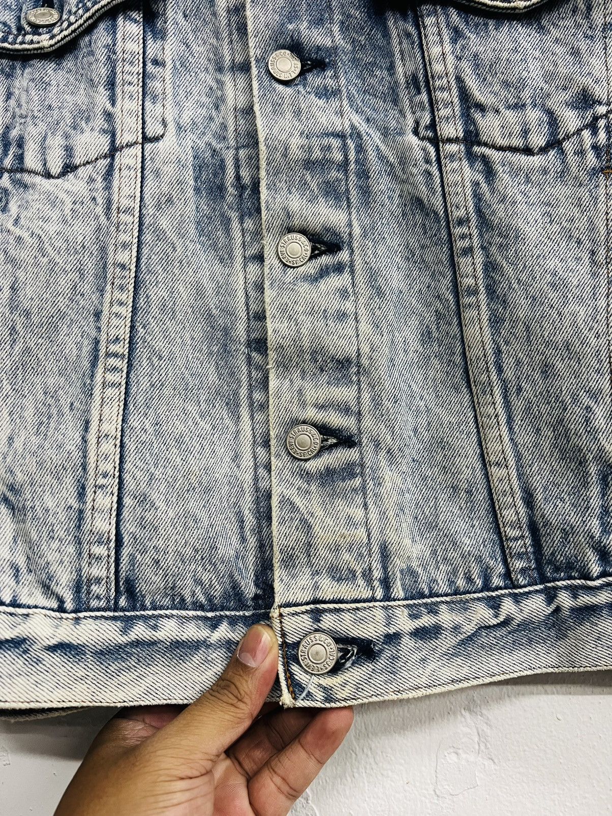 Levi's × Levi's Vintage Clothing × Vintage VINTAGE LEVIS ALASKA ORANGE TAB J02 ACID WASH DENIM JACKET Size US M / EU 48-50 / 2 - 8 Thumbnail