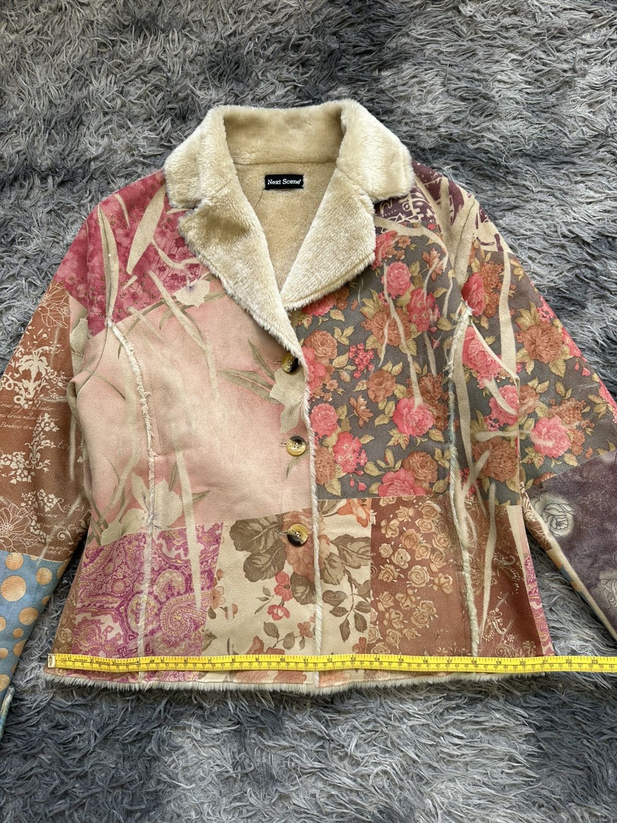 Japanese Brand 00's Artisanal Next Scene Trompe L’oeil Shearling jacket Size US M / EU 48-50 / 2 - 18 Thumbnail