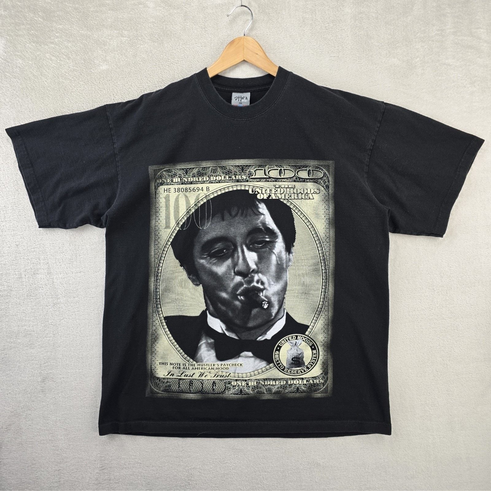 Other Vintage Scarface Hundred Dollar Bill Shirt 2XL Movie Tee Y2K Size US XXL / EU 58 / 5 - 1 Thumbnail