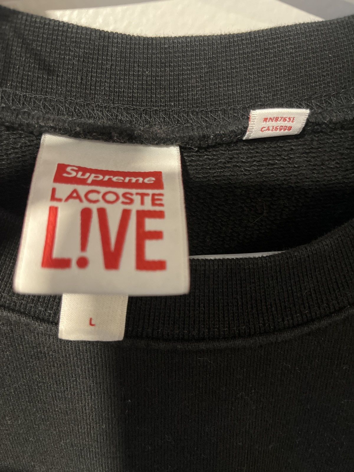 Lacoste × Supreme Surpeme x Lacoste sweatshirt Size US L / EU 52-54 / 3 - 7 Thumbnail