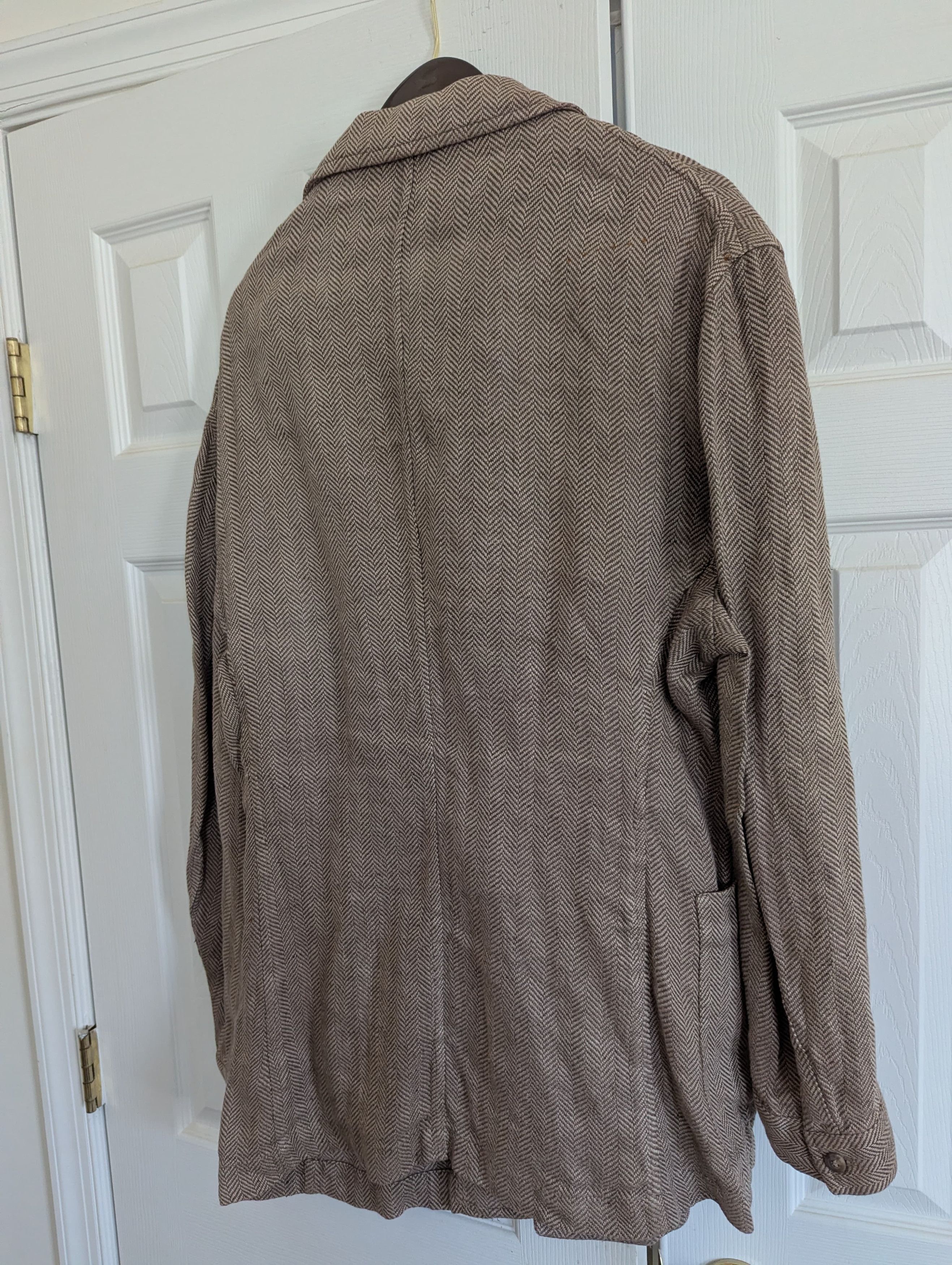 Polo Ralph Lauren Herringbone Linen Jacket Size 44L - 4 Thumbnail