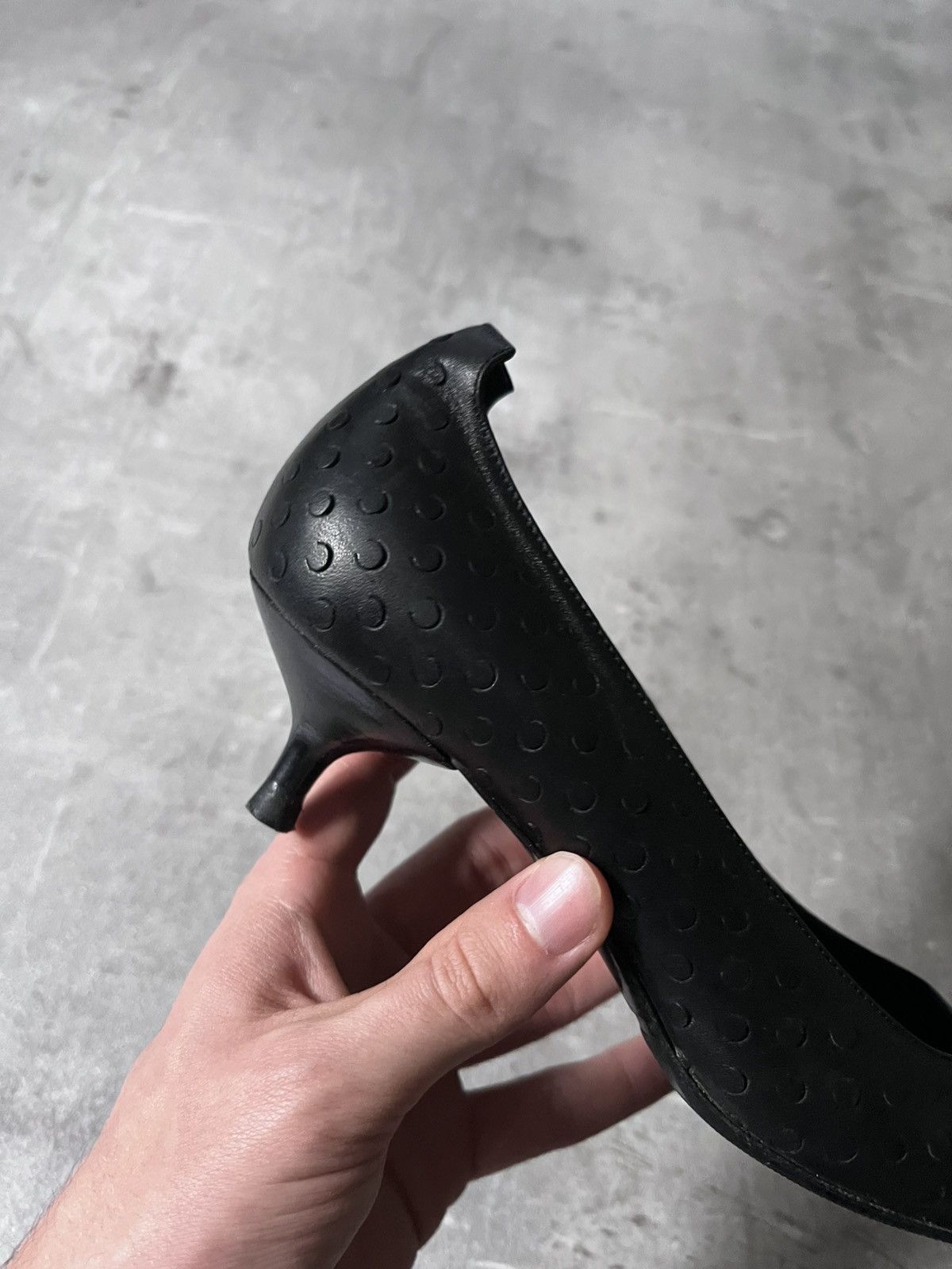 Helmut Lang Helmut Lang F/W 2000 Textured leather mini heels Size US 7 / IT 37 - 14 Thumbnail