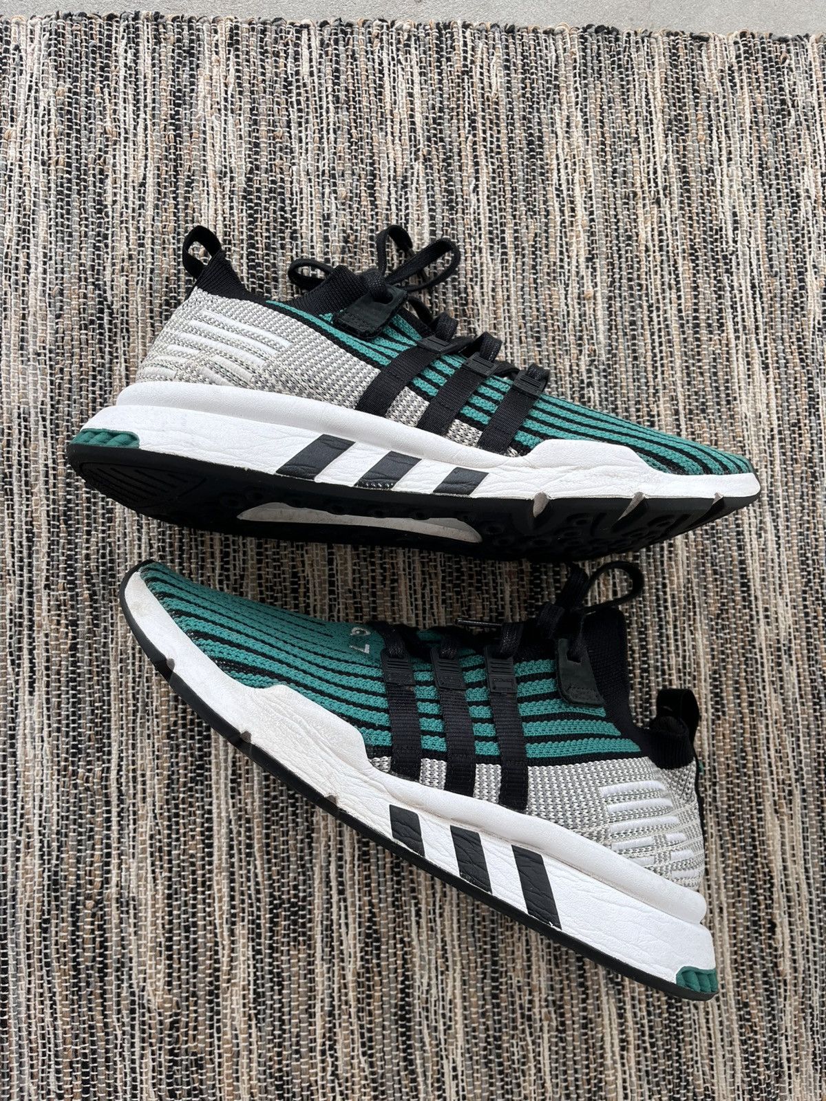 Adidas Vintage Adidas Equipment Green Mesh Sneakers Sportswear Size US 11.5 / EU 44-45 - 3 Thumbnail