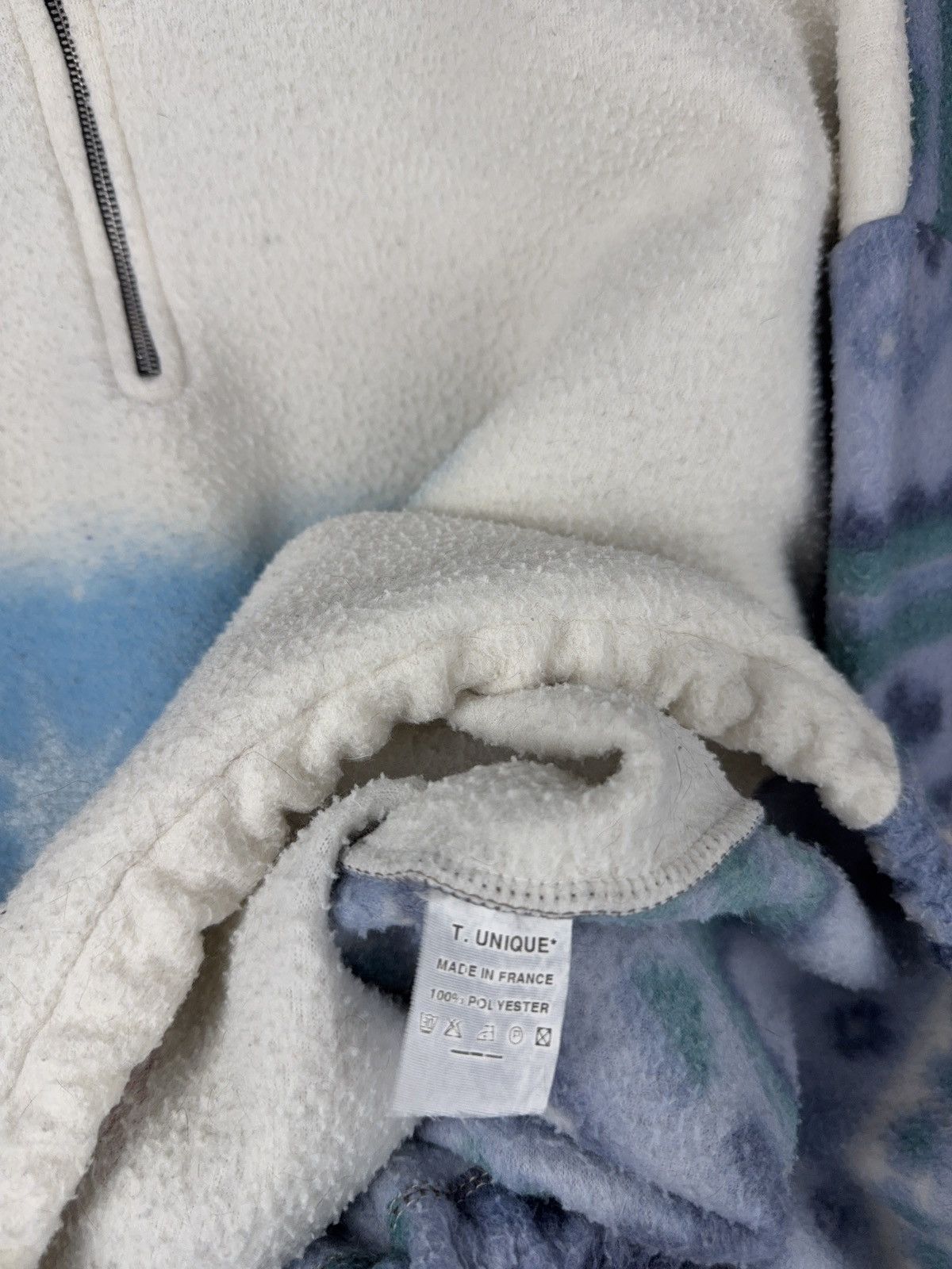 Vintage Retro 90s Vintage Wolf Chopper Fleece Quarter Zip Pullover Size US L / EU 52-54 / 3 - 8 Thumbnail