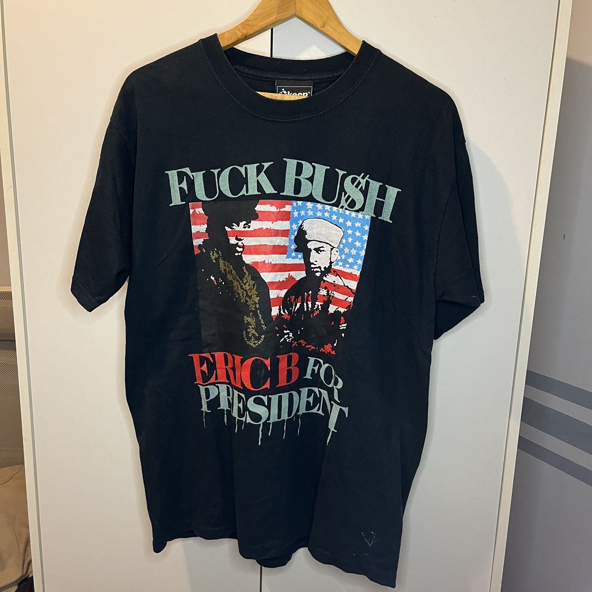 Rap Tees Vintage Eric B & Rakim "Fuck Bush Eric B For President" Tee Size US L / EU 52-54 / 3 - 1 Thumbnail
